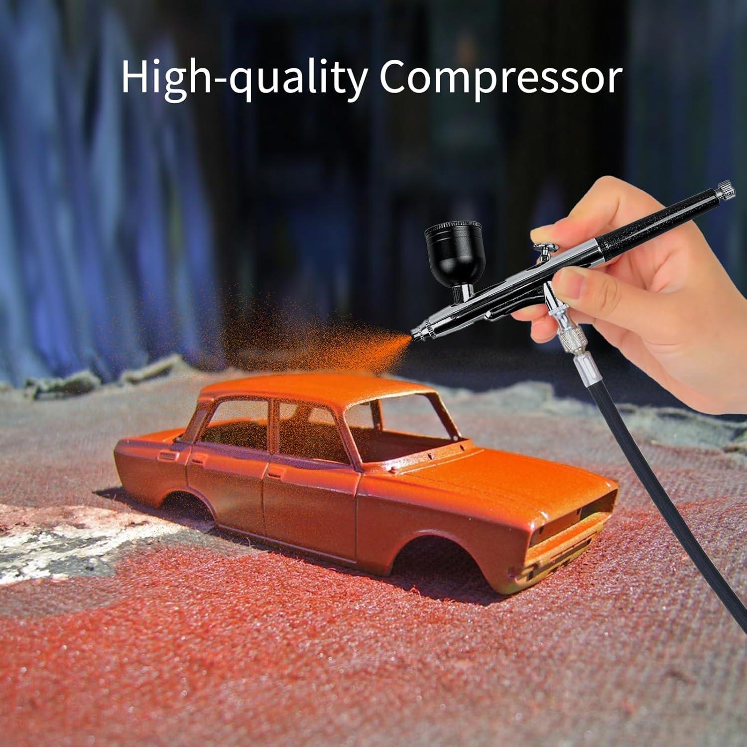 Kit de Aerógrafo Inalámbrico con Compresor 3600mAh - Negro