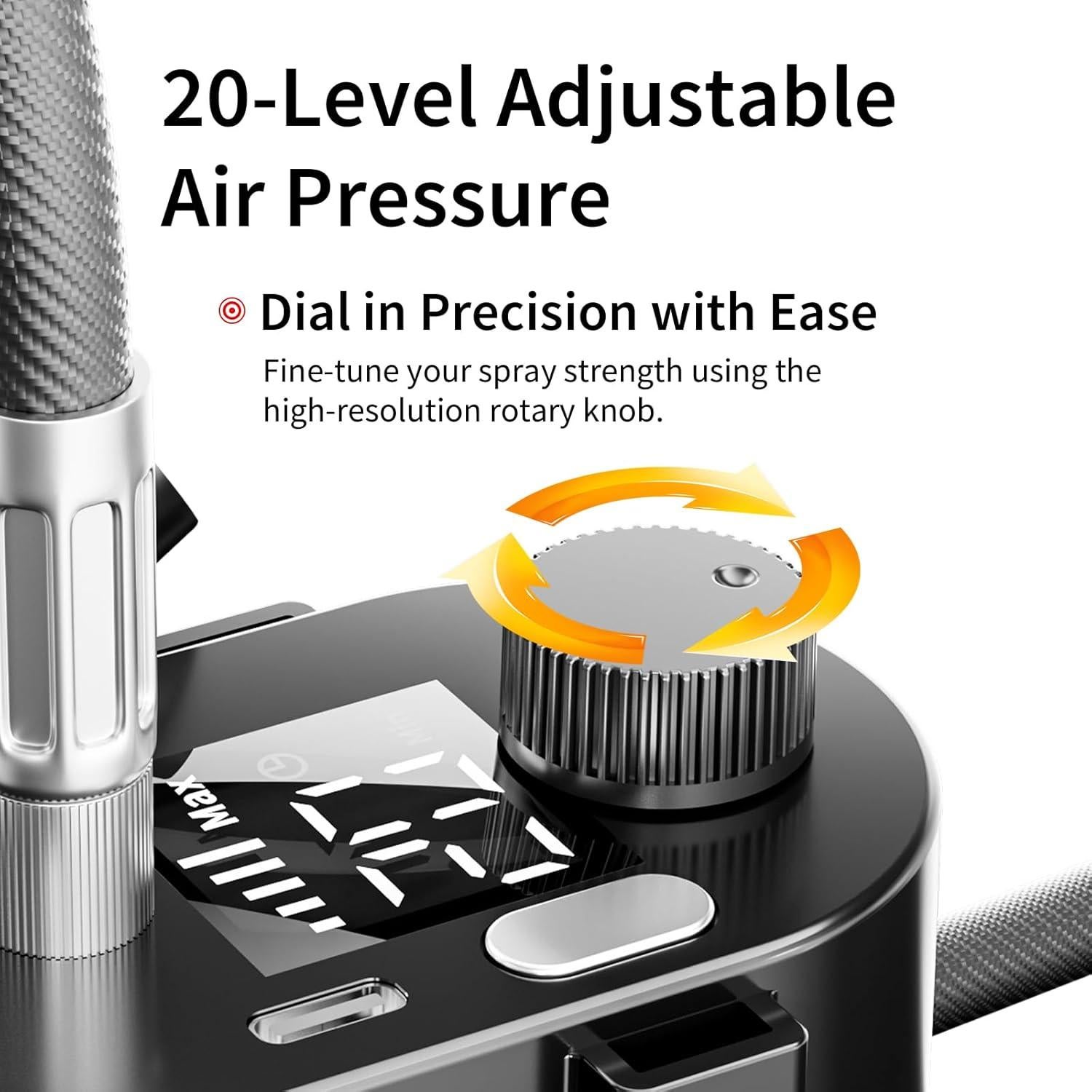 Kit de Aerógrafo Inalámbrico con Compresor 3600mAh - Negro