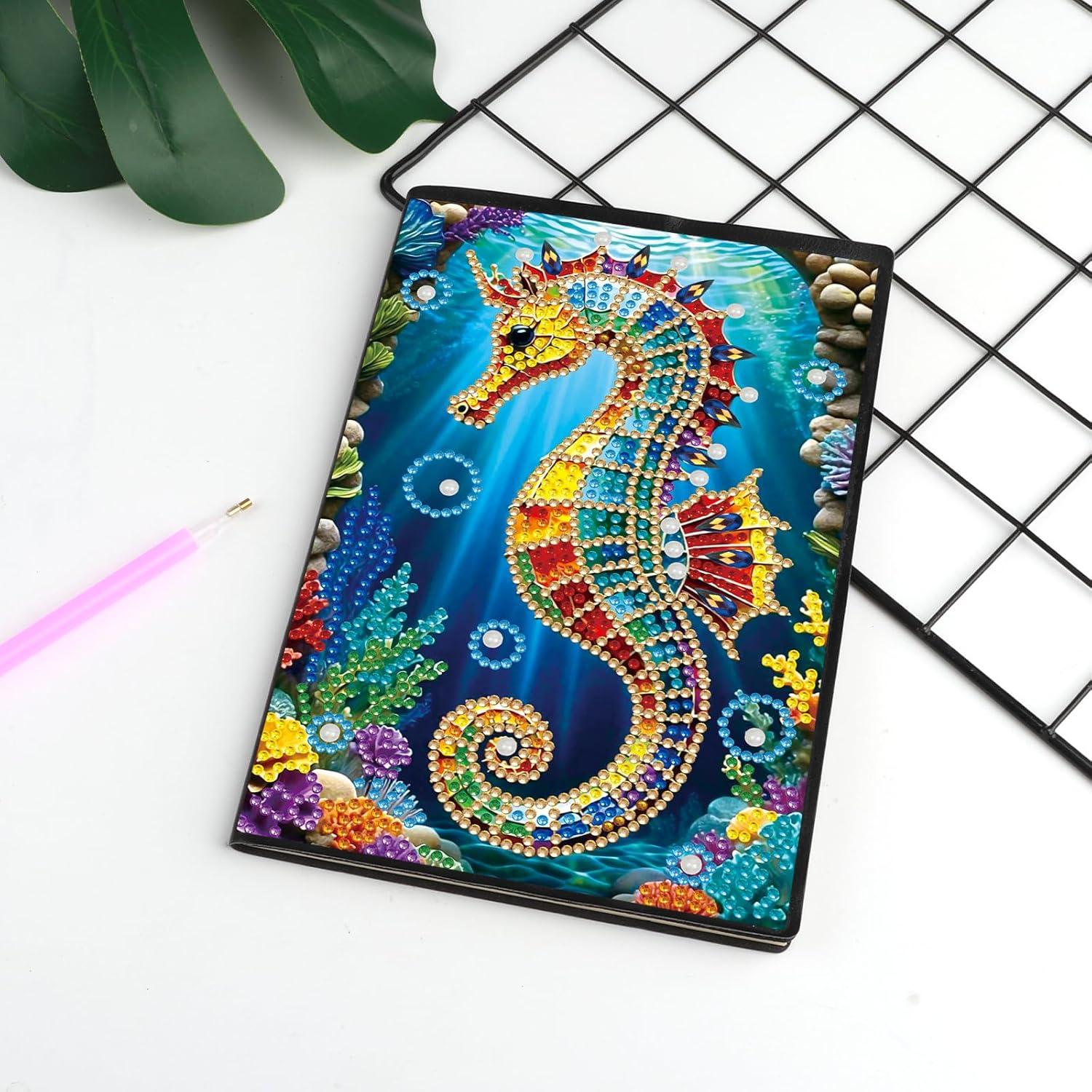 Cuaderno de Pintura de Diamantes JISHSHAY Caballo de Mar 21x14.5cm