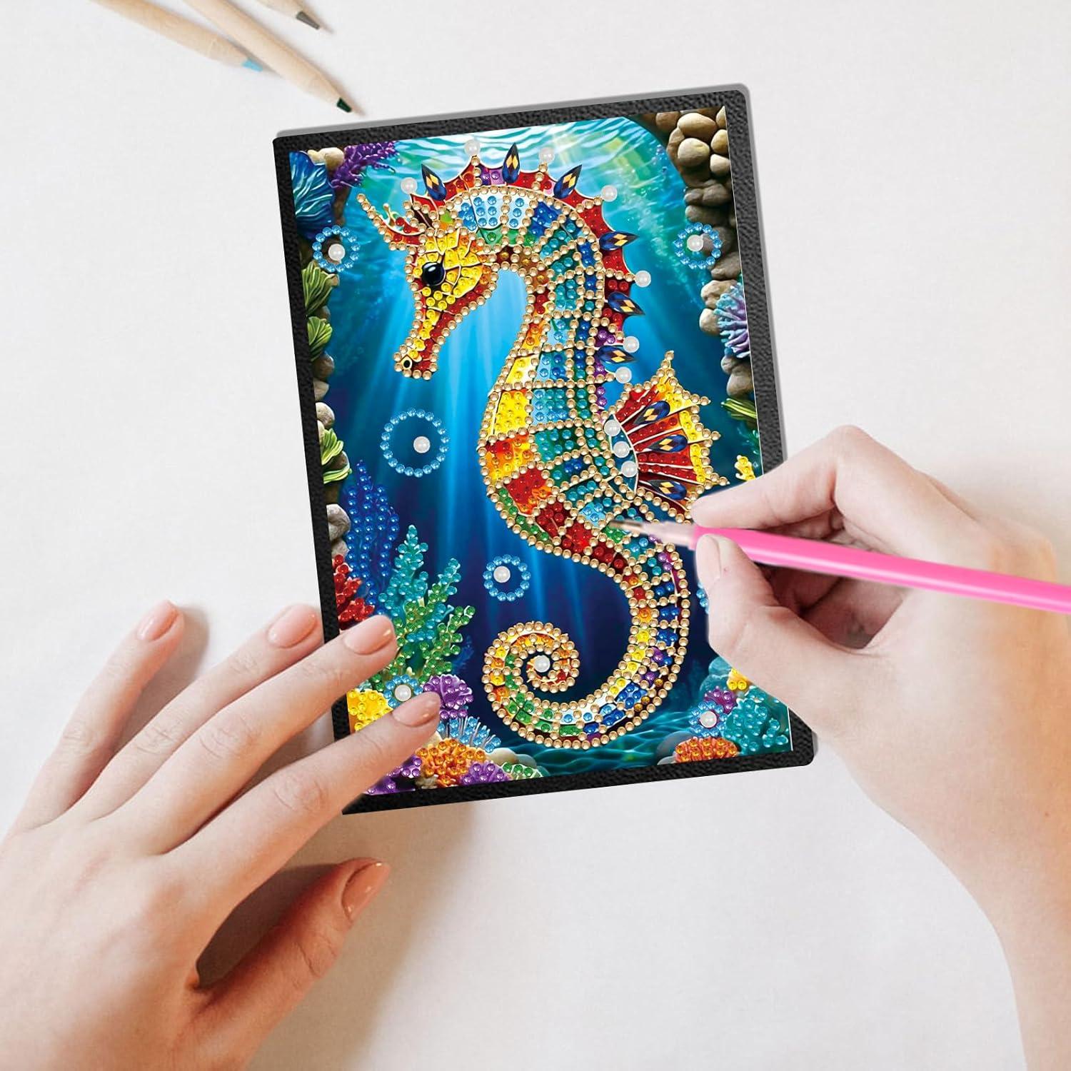 Cuaderno de Pintura de Diamantes JISHSHAY Caballo de Mar 21x14.5cm