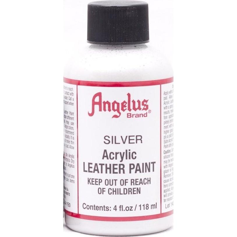 Pintura Acrílica para Cuero Angelus Plata 113.4g