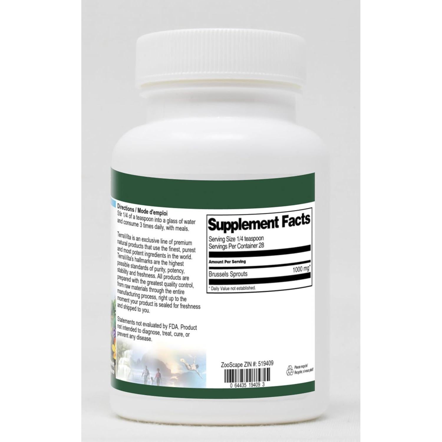 Polvo de Coles de Bruselas TerraVita 28.35 g Sin Rellenos