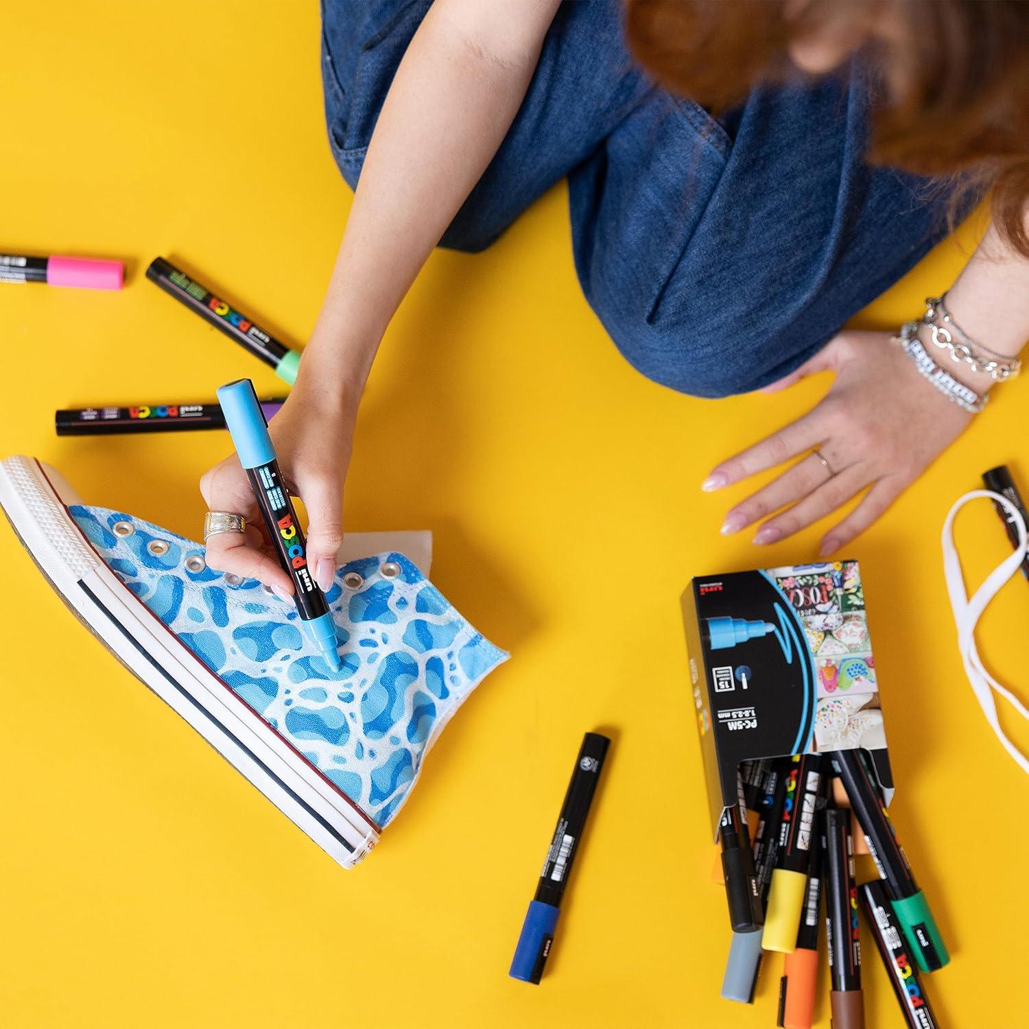 Marcador de Pintura POSCA PC-1MR Negro Punta Extra Fina 0.7mm