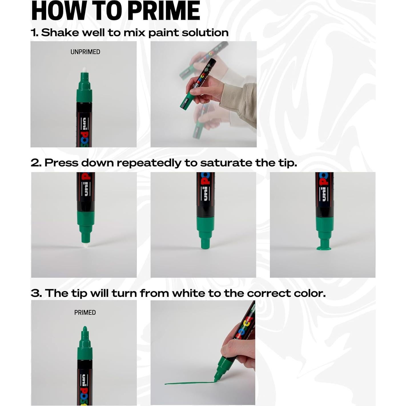 Marcador de Pintura POSCA PC-1MR Negro Punta Extra Fina 0.7mm