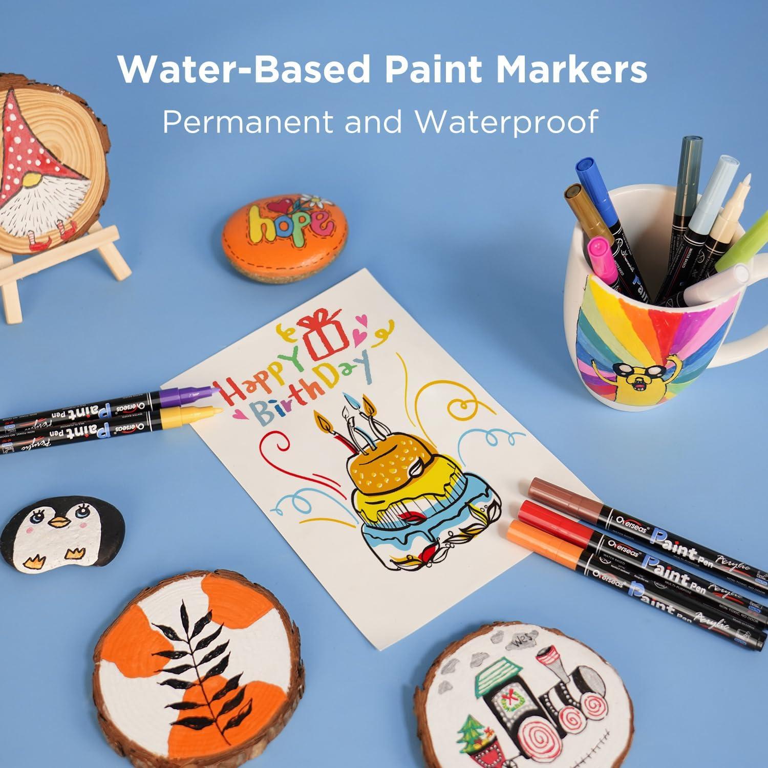 Marcadores de Pintura Acrílica Extrafina Lesun - 12 Colores