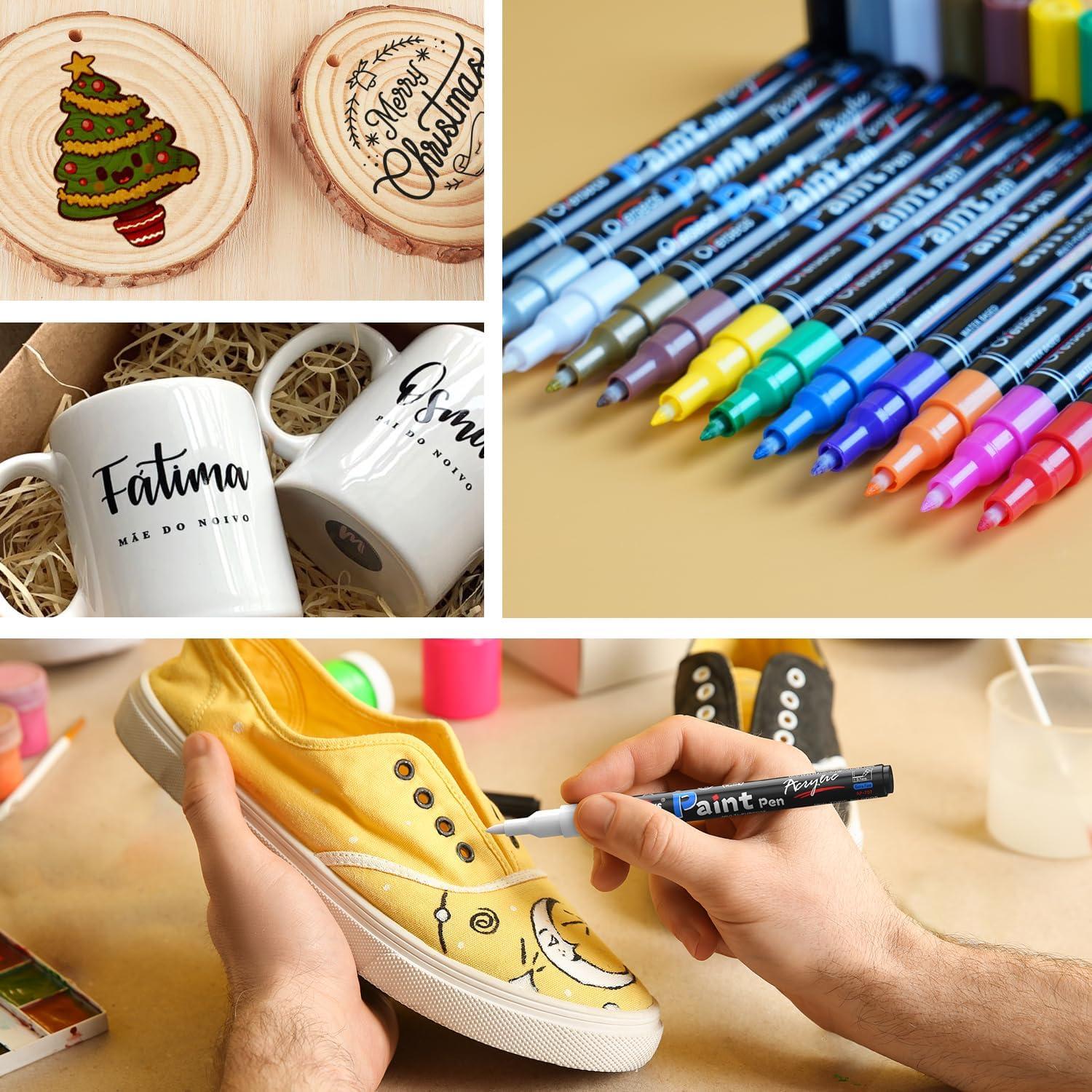 Marcadores de Pintura Acrílica Extrafina Lesun - 12 Colores