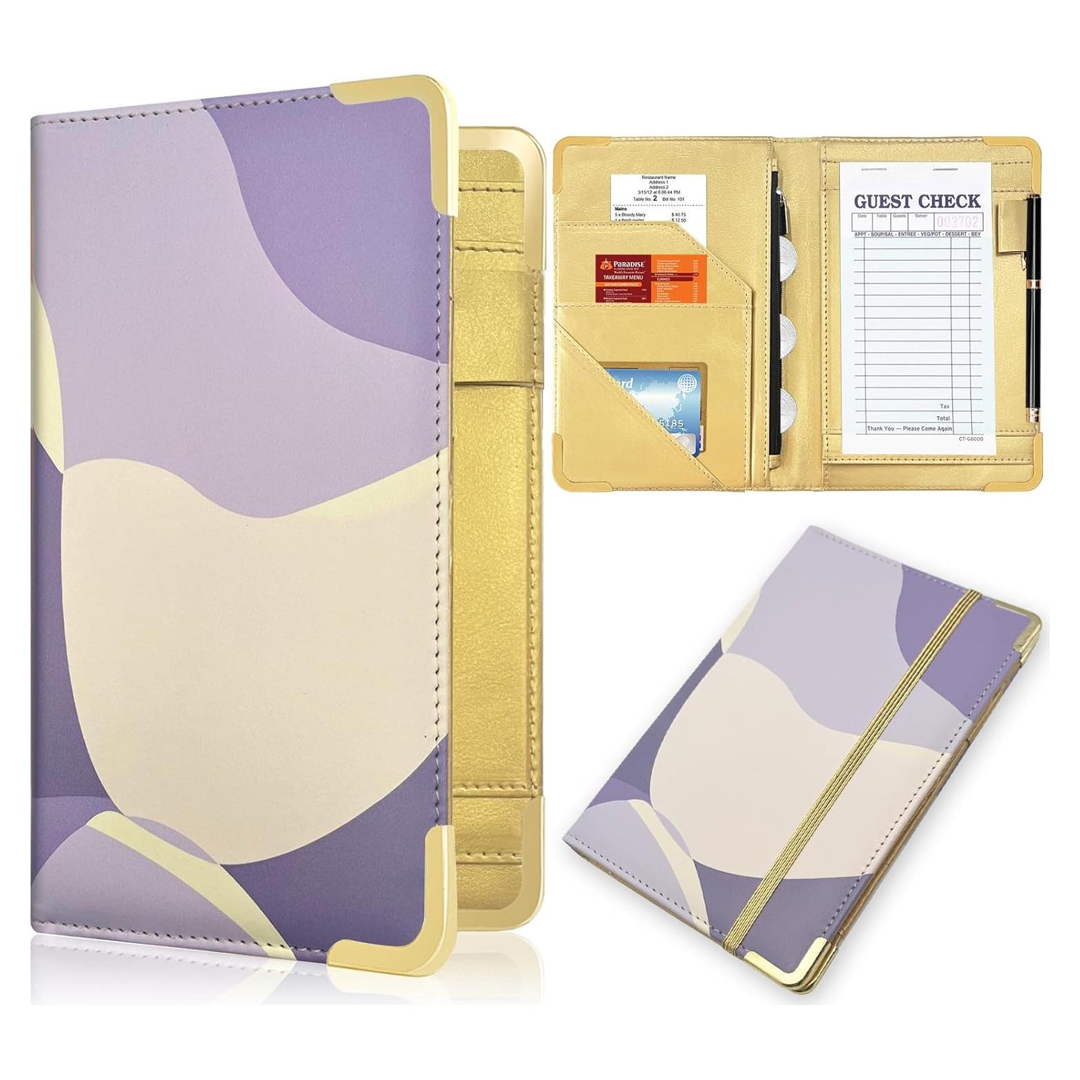 Libro de Servidor de Cuero PU para Camareras 12.7x20.3cm