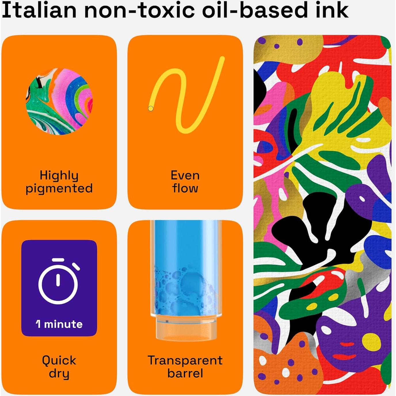 Marcadores Permanentes Artistro 12 Piezas Punta Media Multicolor