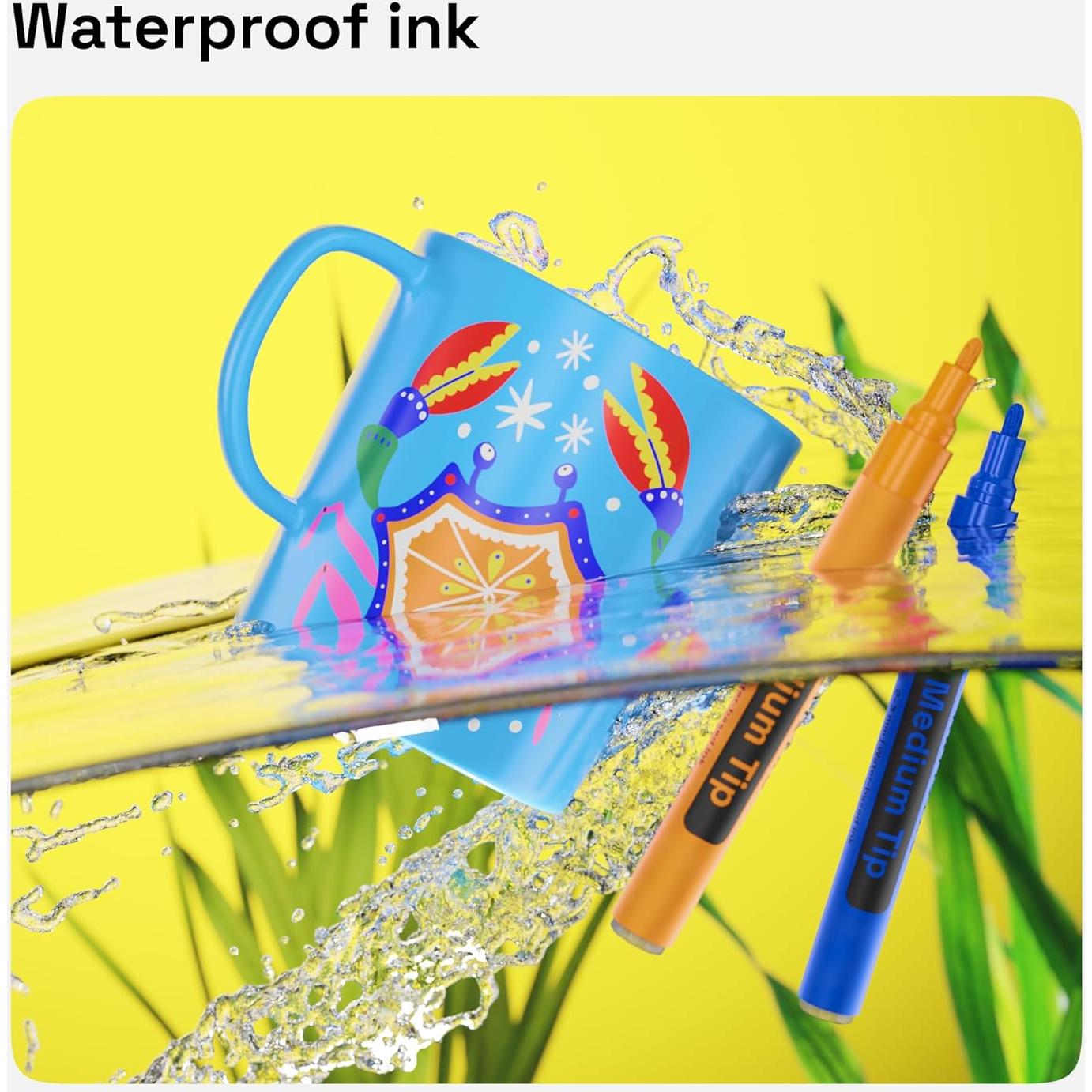 Marcadores Permanentes Artistro 12 Piezas Punta Media Multicolor