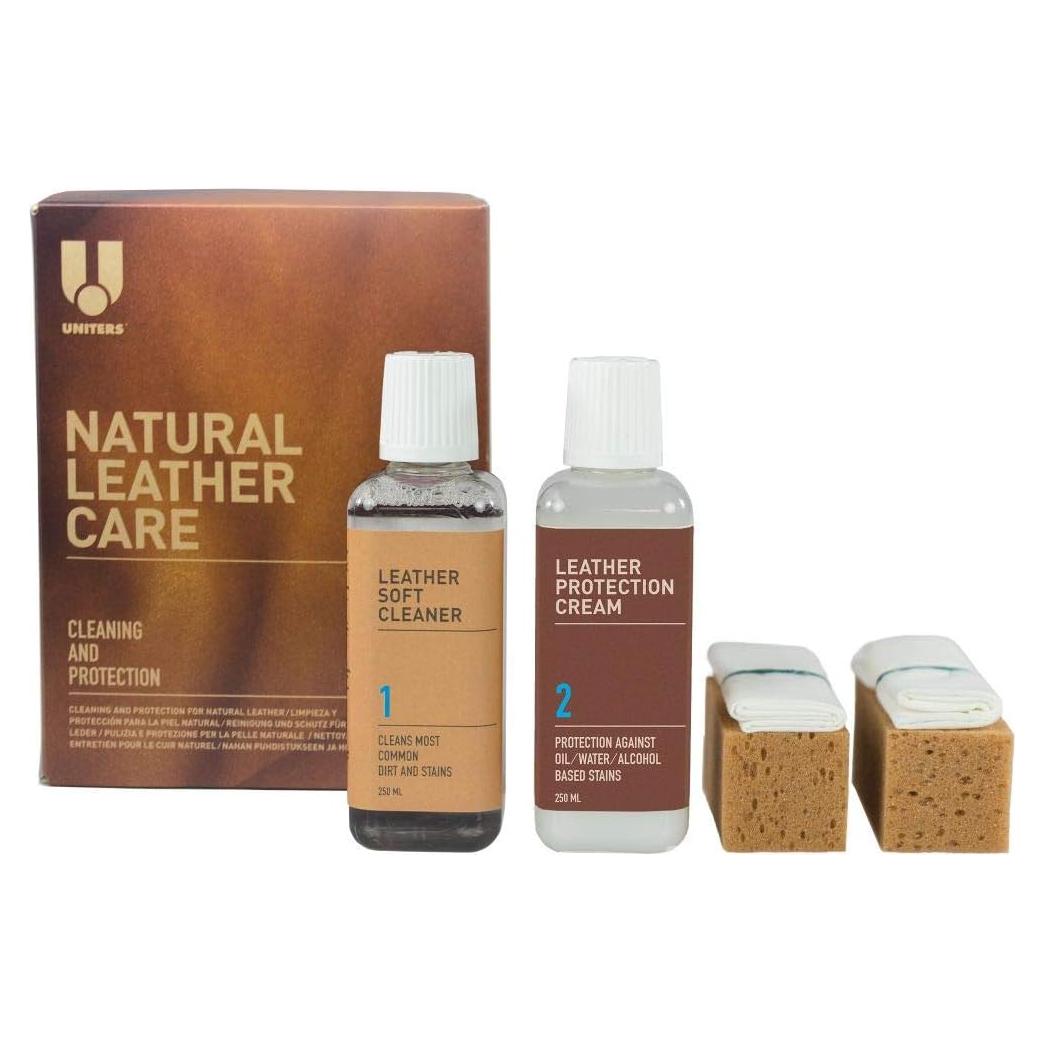 Kit de Cuidado para Cuero Natural Uniters 250ml - Limpiador y Crema