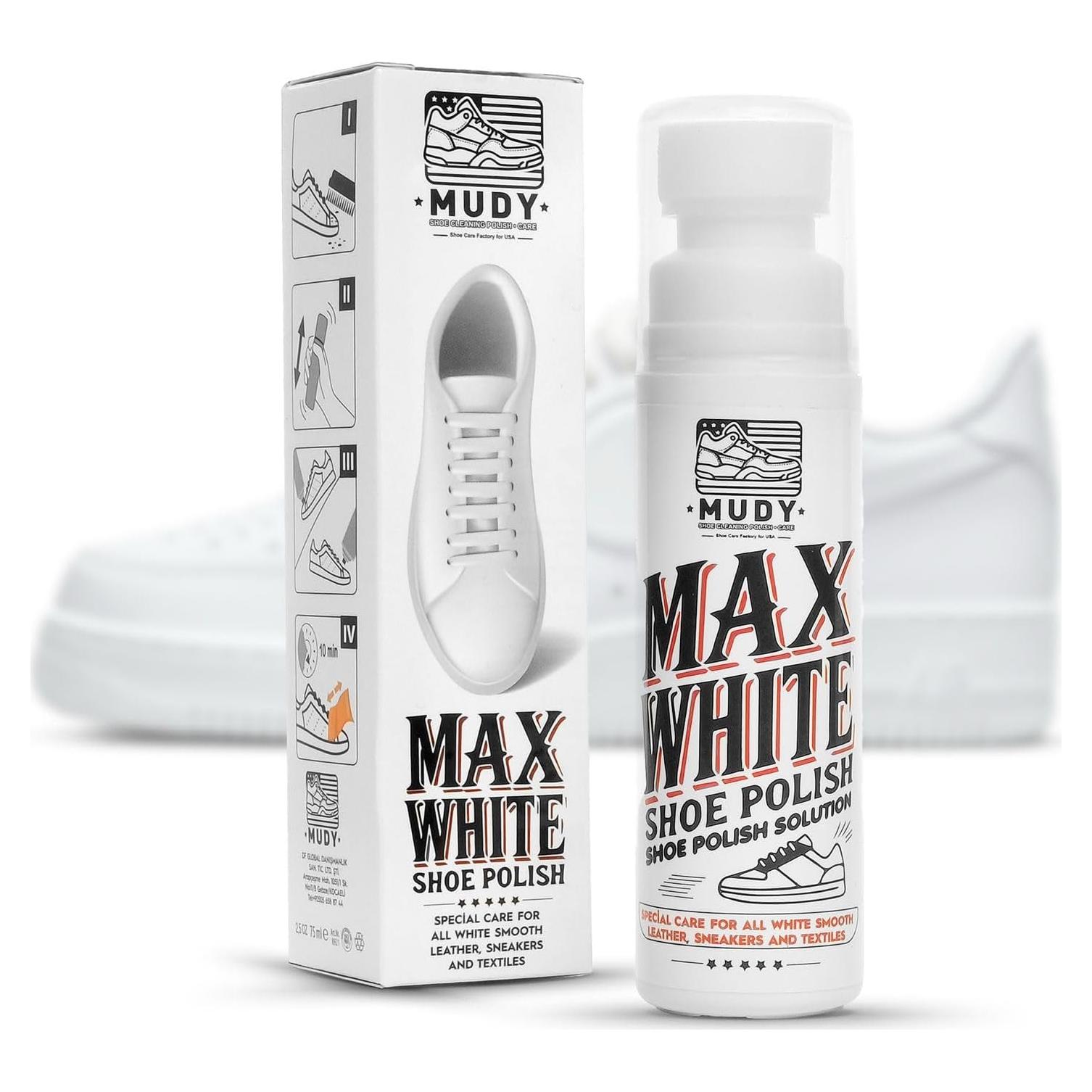 MUDY Max White - Pintura Blanca para Zapatillas y Cuero 100g
