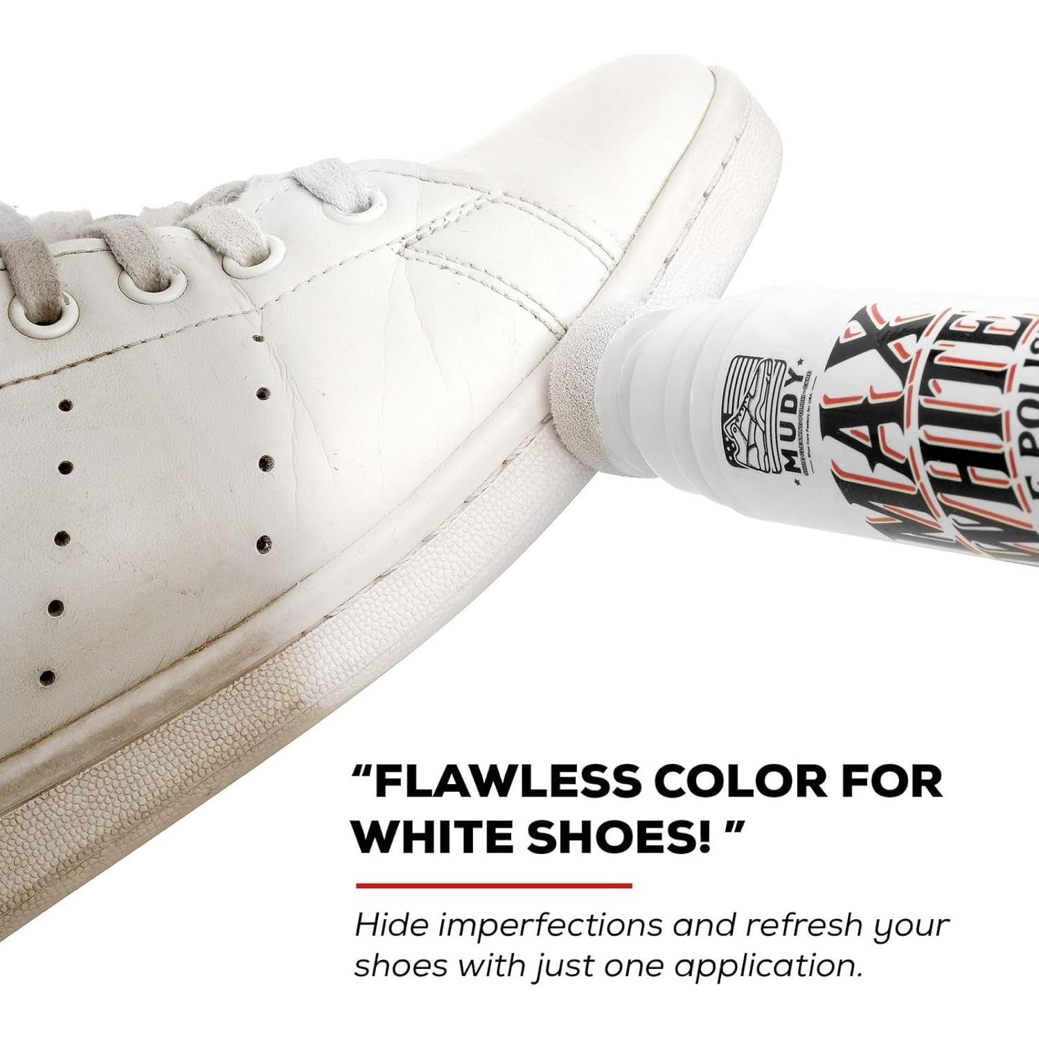 MUDY Max White - Pintura Blanca para Zapatillas y Cuero 100g