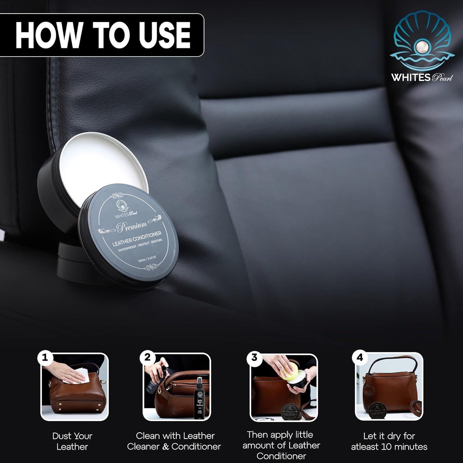 Acondicionador de Cuero Whites Pearl 108.86g - Limpiador y Protector