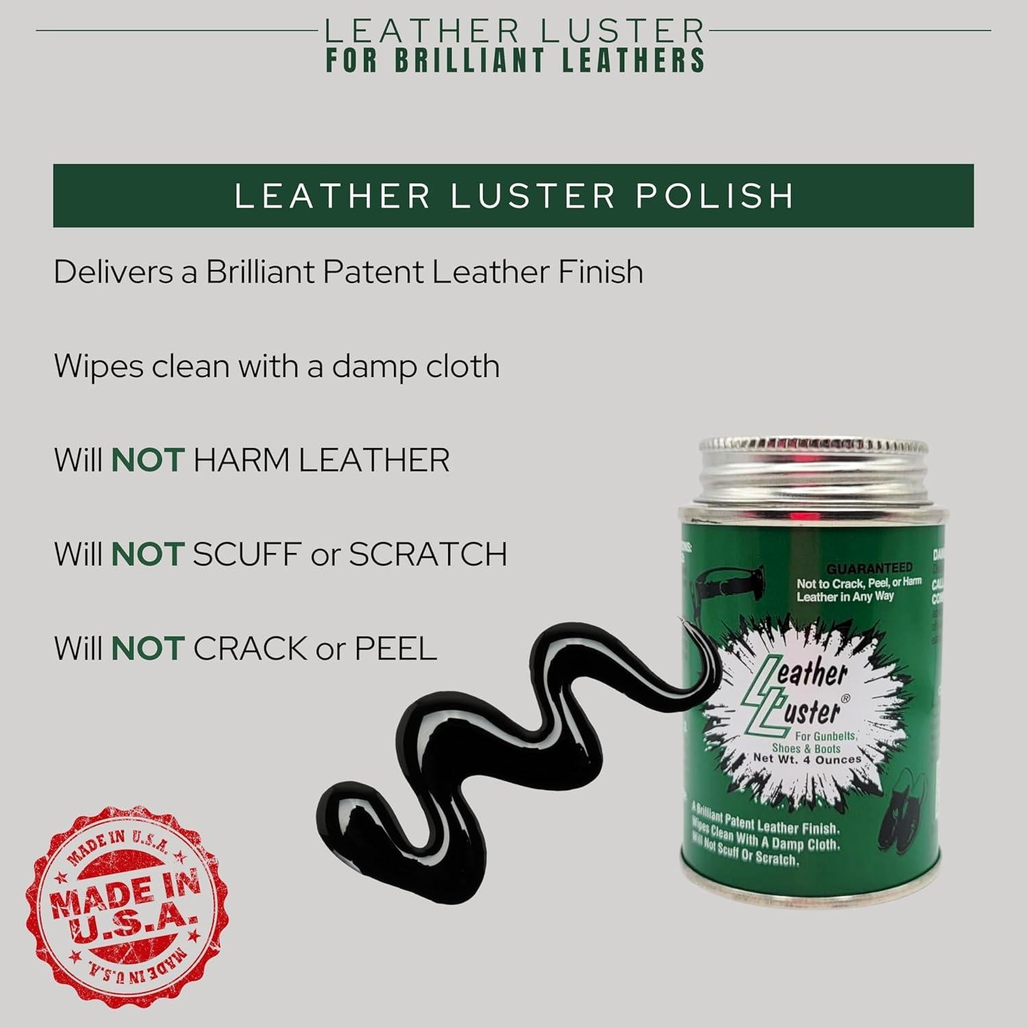 Pulidor de Cuero Leather Luster Kit Original 12oz - Brillo Duradero