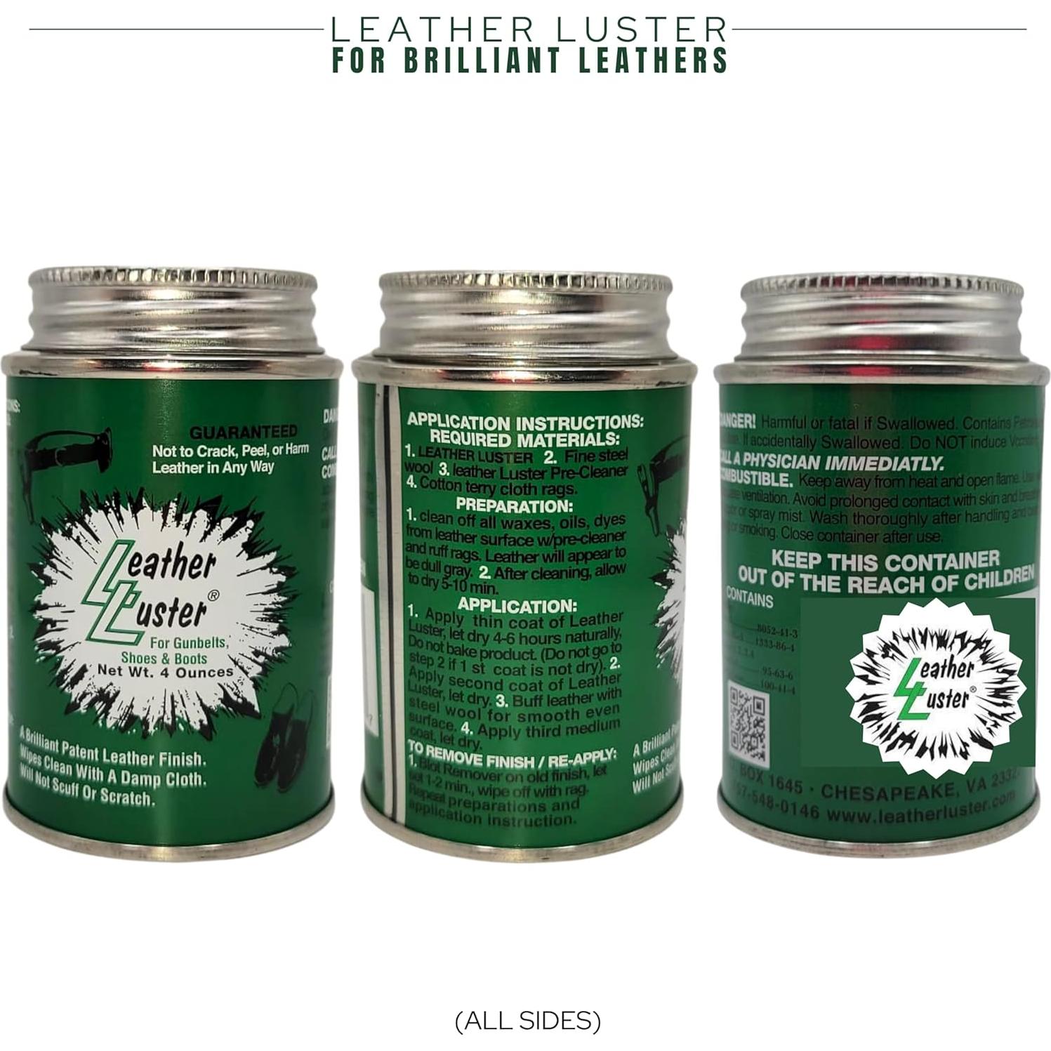 Pulidor de Cuero Leather Luster Kit Original 12oz - Brillo Duradero