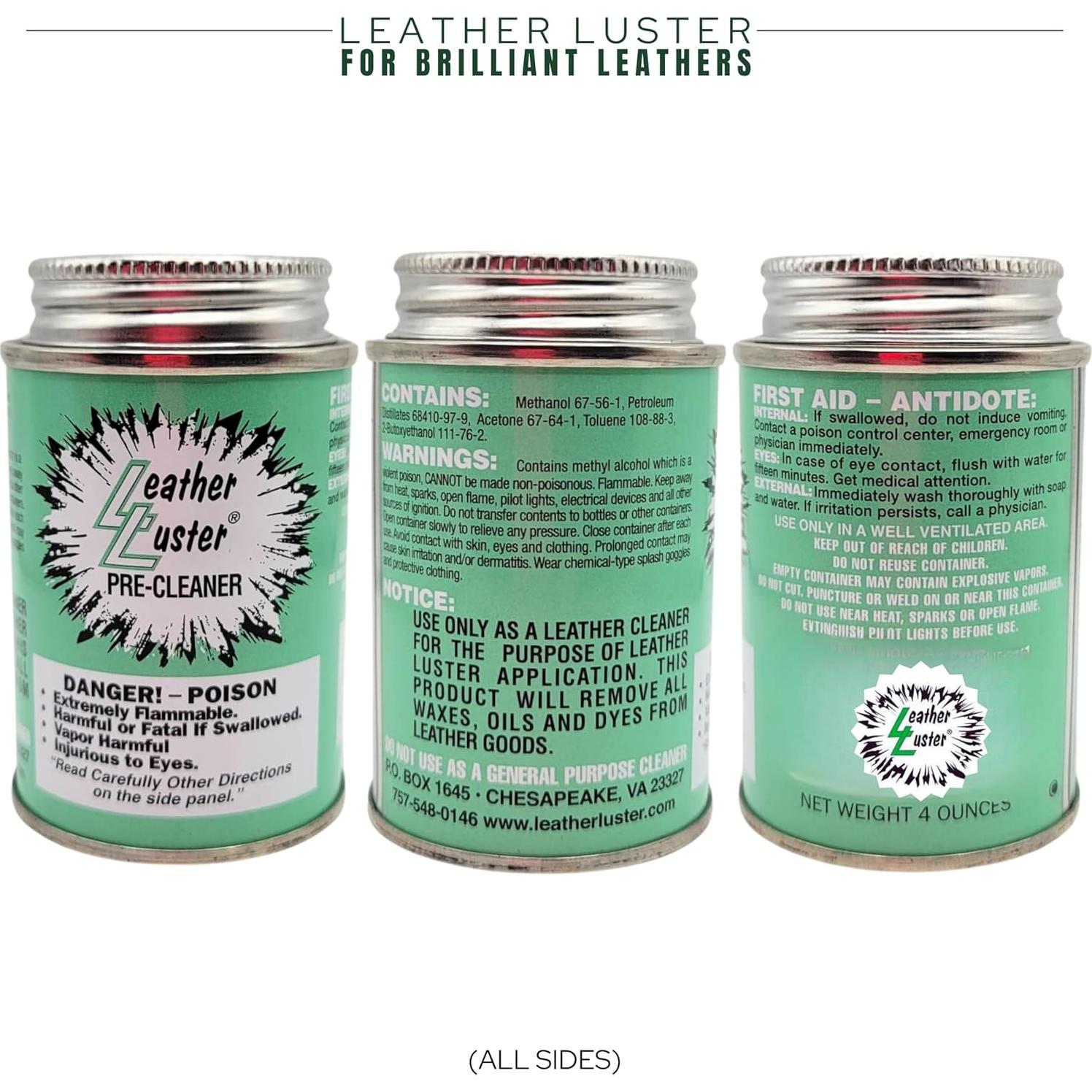 Pulidor de Cuero Leather Luster Kit Original 12oz - Brillo Duradero