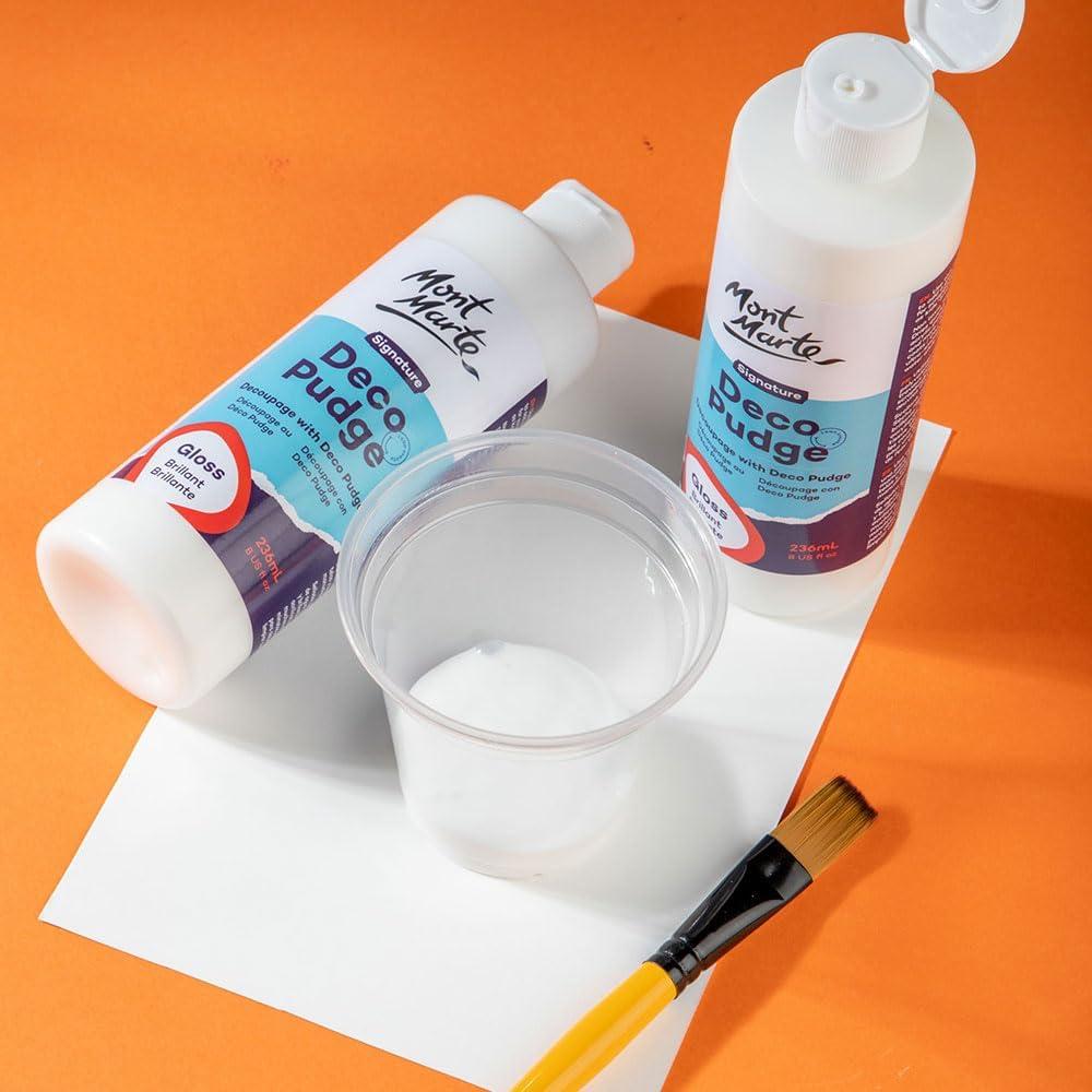 Mont Marte Deco Pudge Barniz Brillo 236ml - Sellador Multiusos