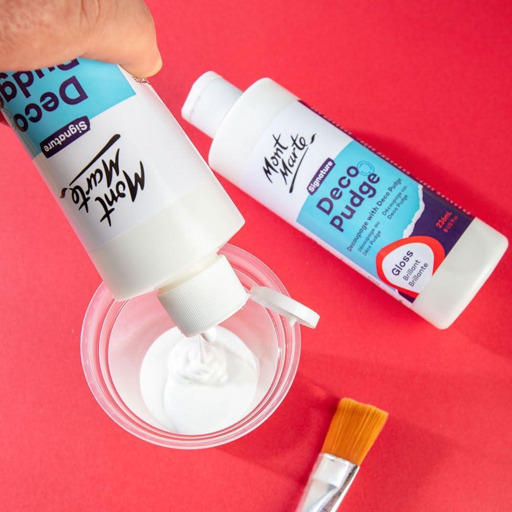 Mont Marte Deco Pudge Barniz Brillo 236ml - Sellador Multiusos