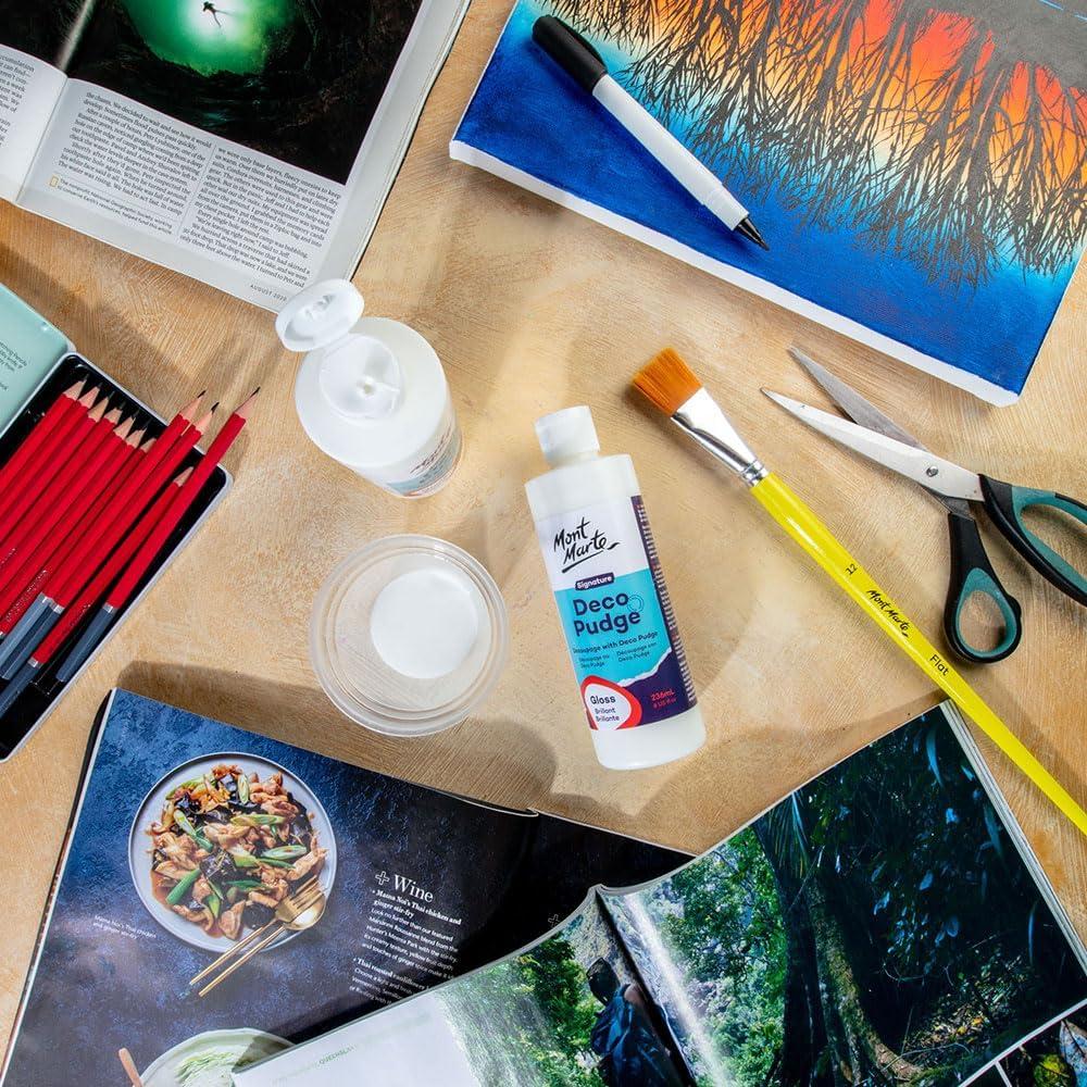 Mont Marte Deco Pudge Barniz Brillo 236ml - Sellador Multiusos