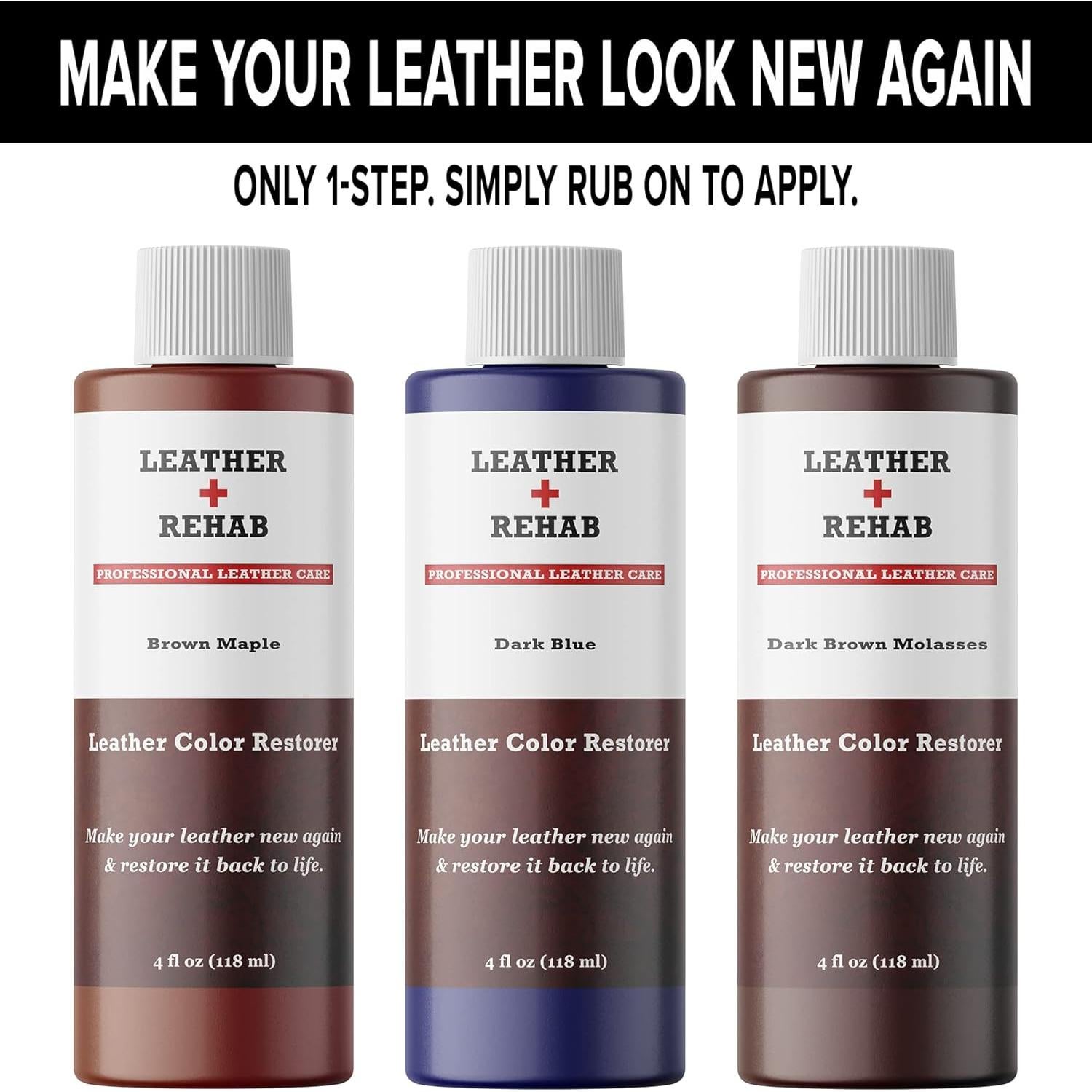 Restaurador de Color de Cuero Negro Leather Rehab 113 g - Restaura Muebles y Zapatos