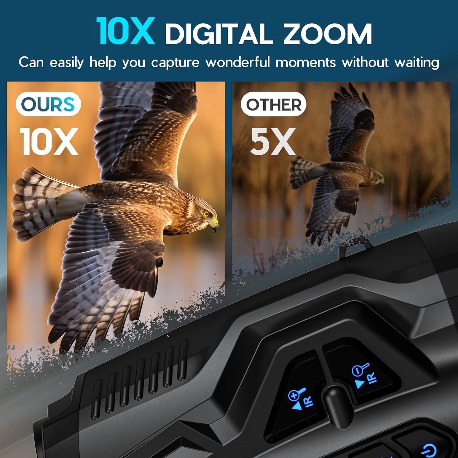 Gafas de Visión Nocturna WISHBETY 4K 3.5" 10X Zoom