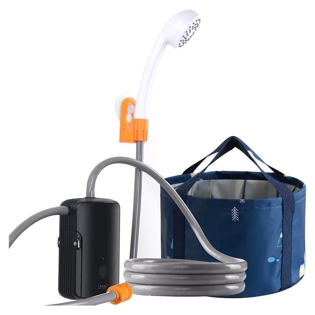 Ducha portátil B.TAWD para camping 4400mAh + cubo 18L
