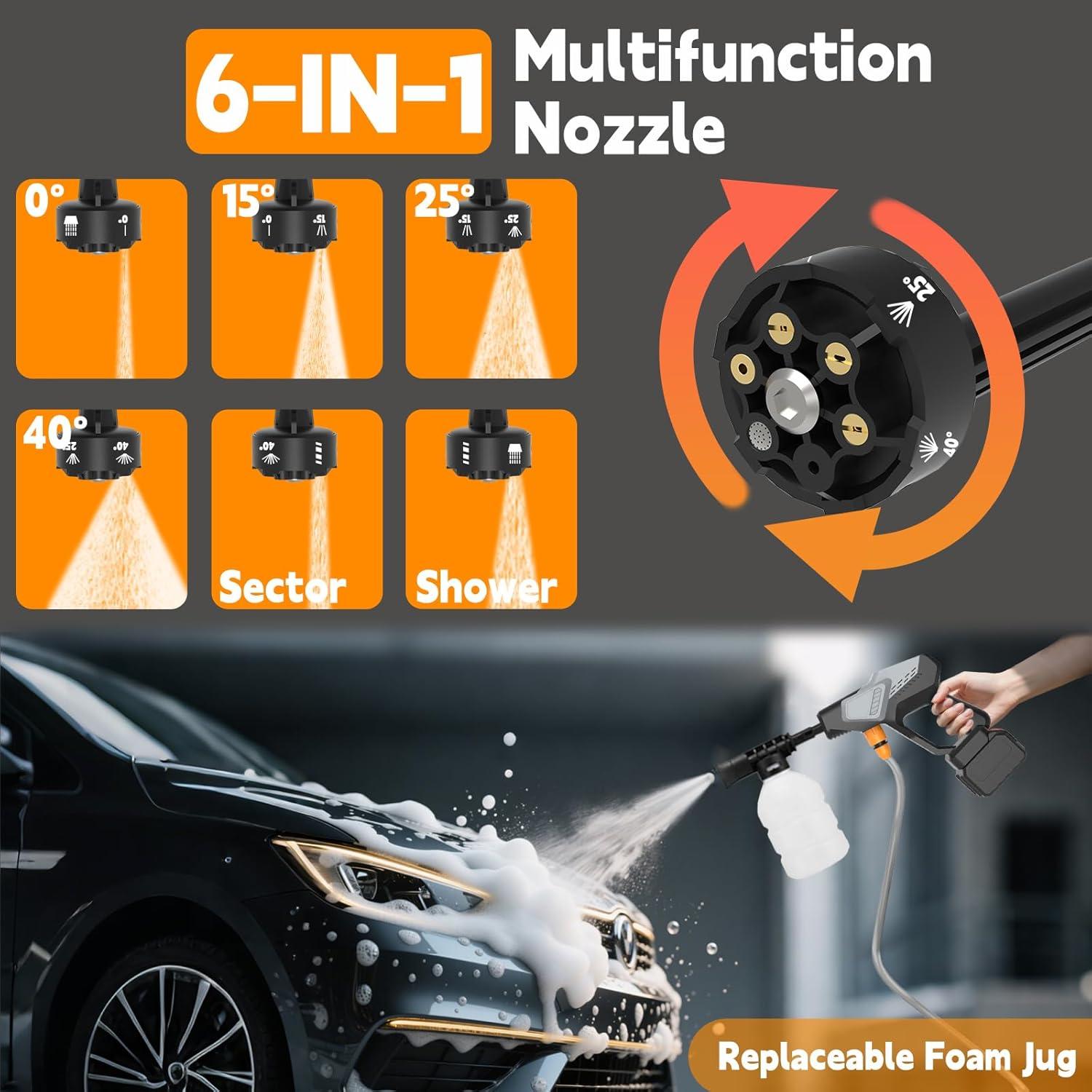 Lavadora a Presión Inalámbrica SkylarkJoy 800 PSI 10m Batería