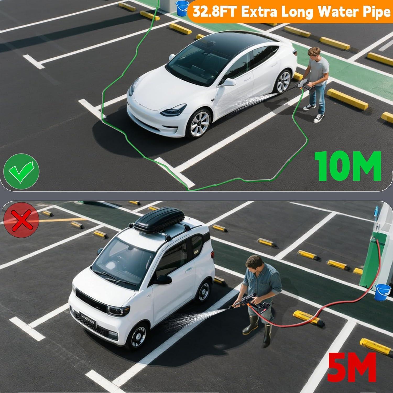 Lavadora a Presión Inalámbrica SkylarkJoy 800 PSI 10m Batería