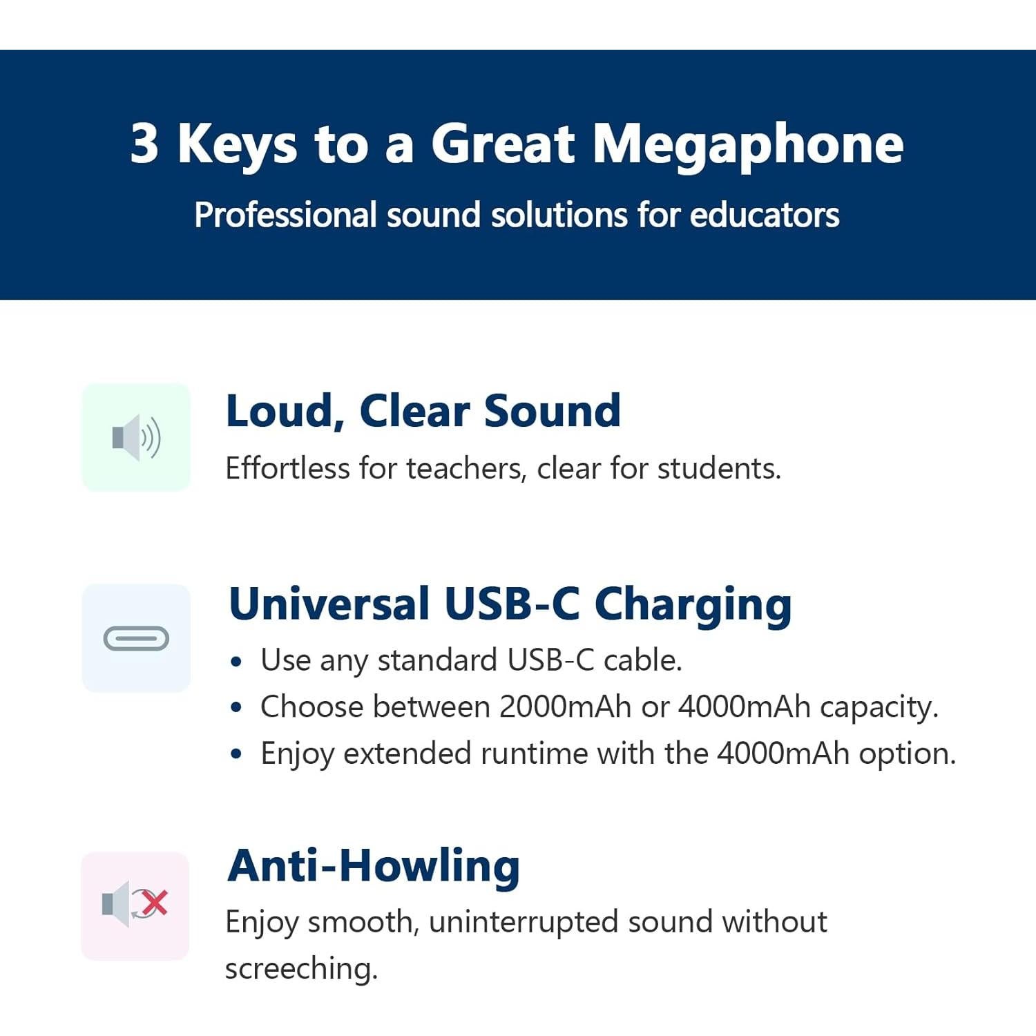 Amplificador de Voz Portátil Norwii S358 2000mAh Blanco