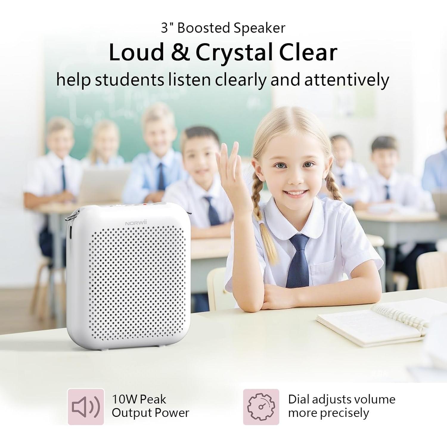 Amplificador de Voz Portátil Norwii S358 2000mAh Blanco