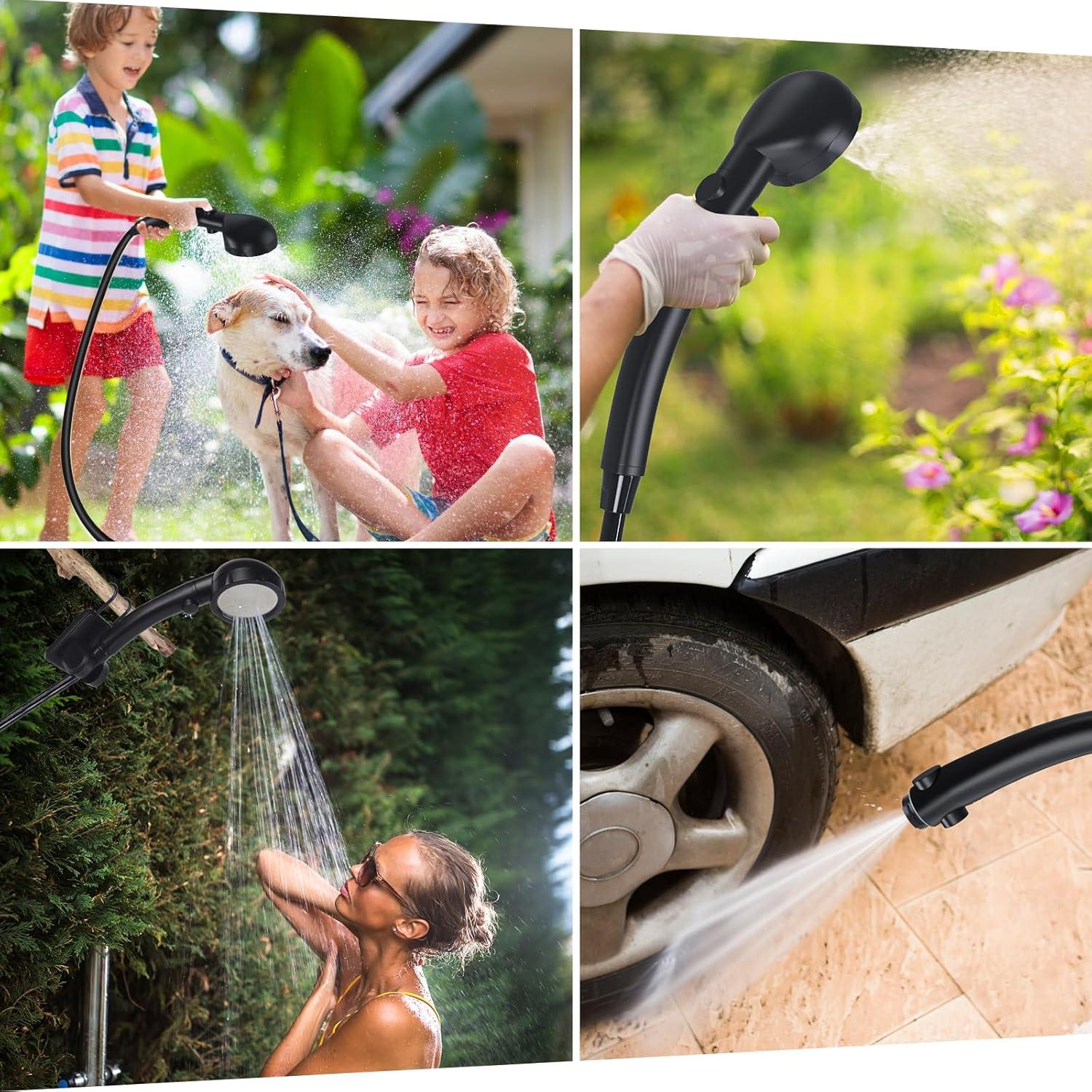 Ducha Portátil Spopal 6000mAh Camping Recargable LED 4 Modos