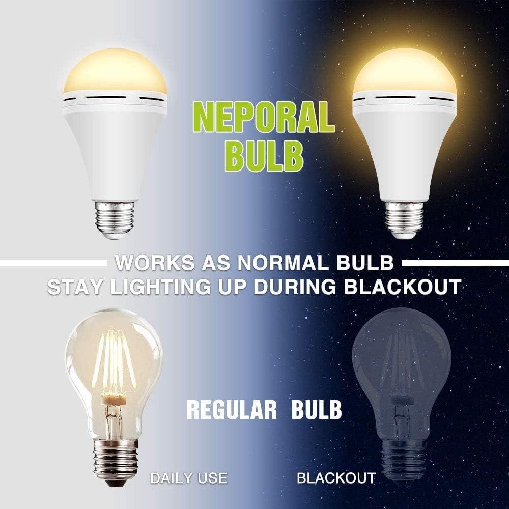 Bombilla de Emergencia Recargable Neporal 15W Cálido Suave