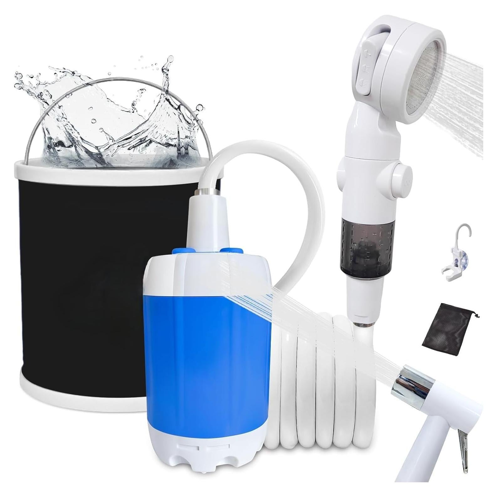 Ducha Portátil Eléctrica Wisebean para Camping - Batería Recargable