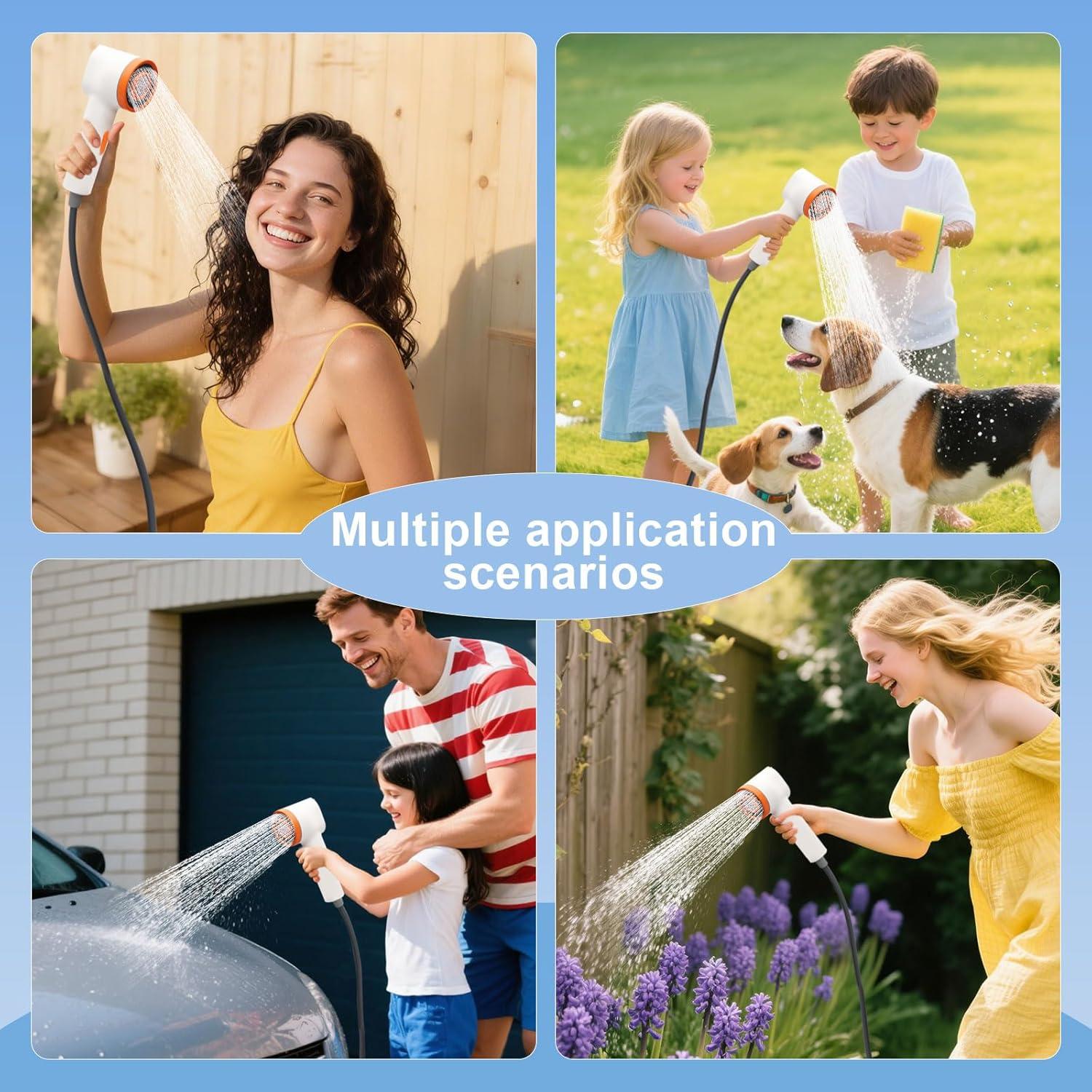 Ducha Portátil 2-en-1 NEBELTREKK con Luz y Filtro 20L