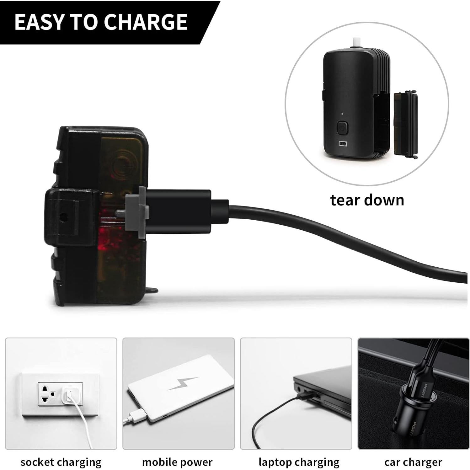 Ducha Portátil B.TAWD 4400mAh con Luz LED y Cubo Plegable