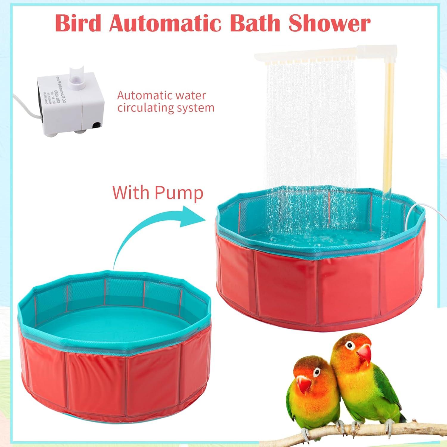 Bañera Automática para Aves FlidRunest con Bomba USB