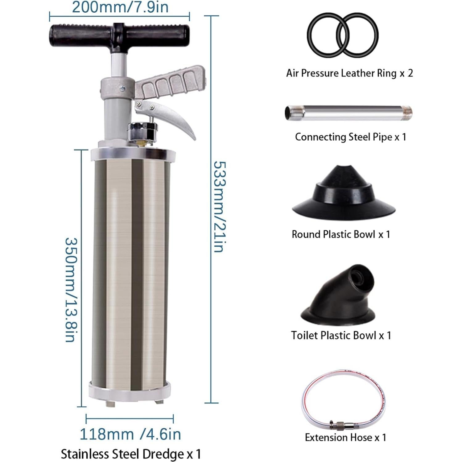 Desatascador de Inodoro Olpchee Alta Presión 3.16 kg Ecológico
