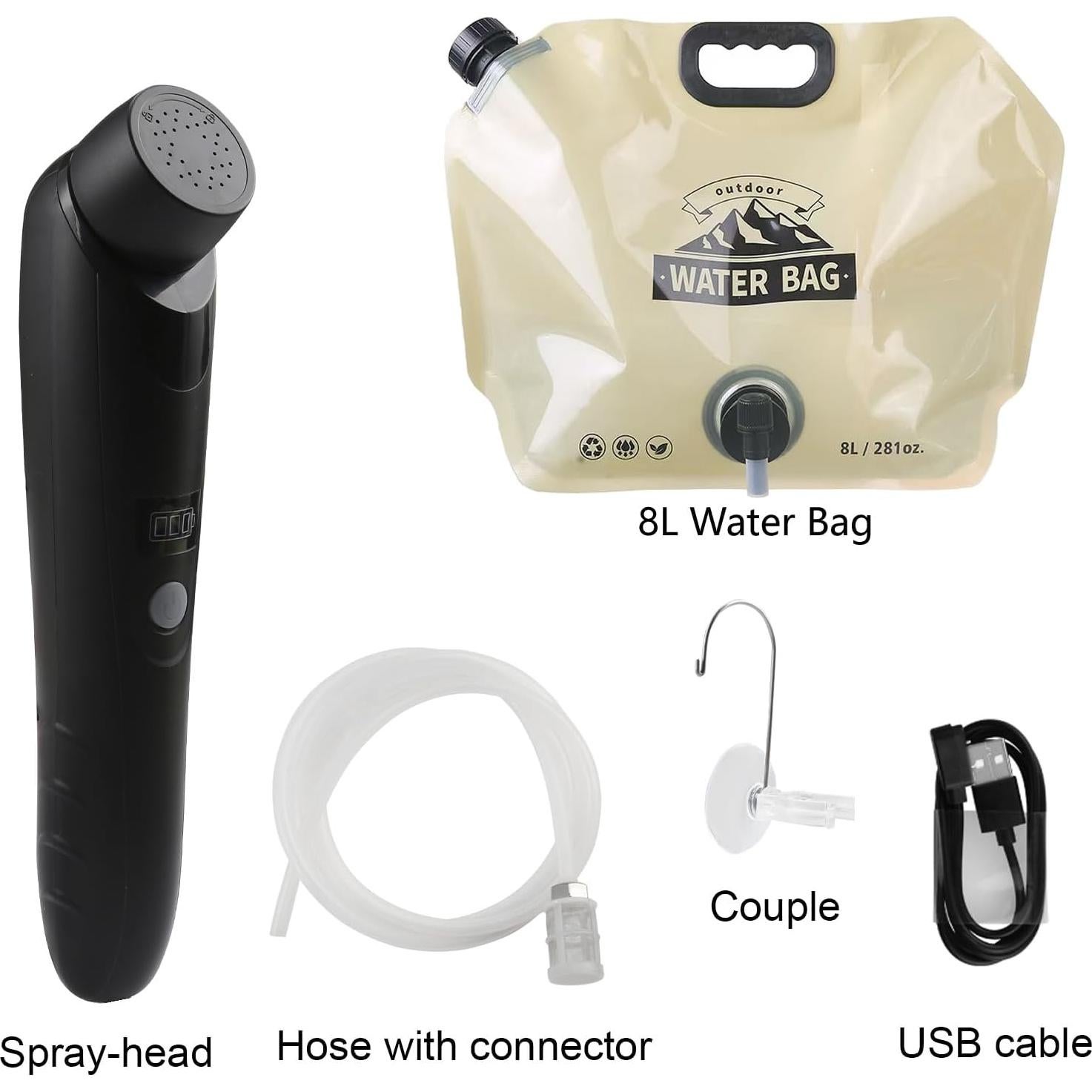 Ducha Portátil Eléctrica B.TAWD S7 8L Impermeable IPX6