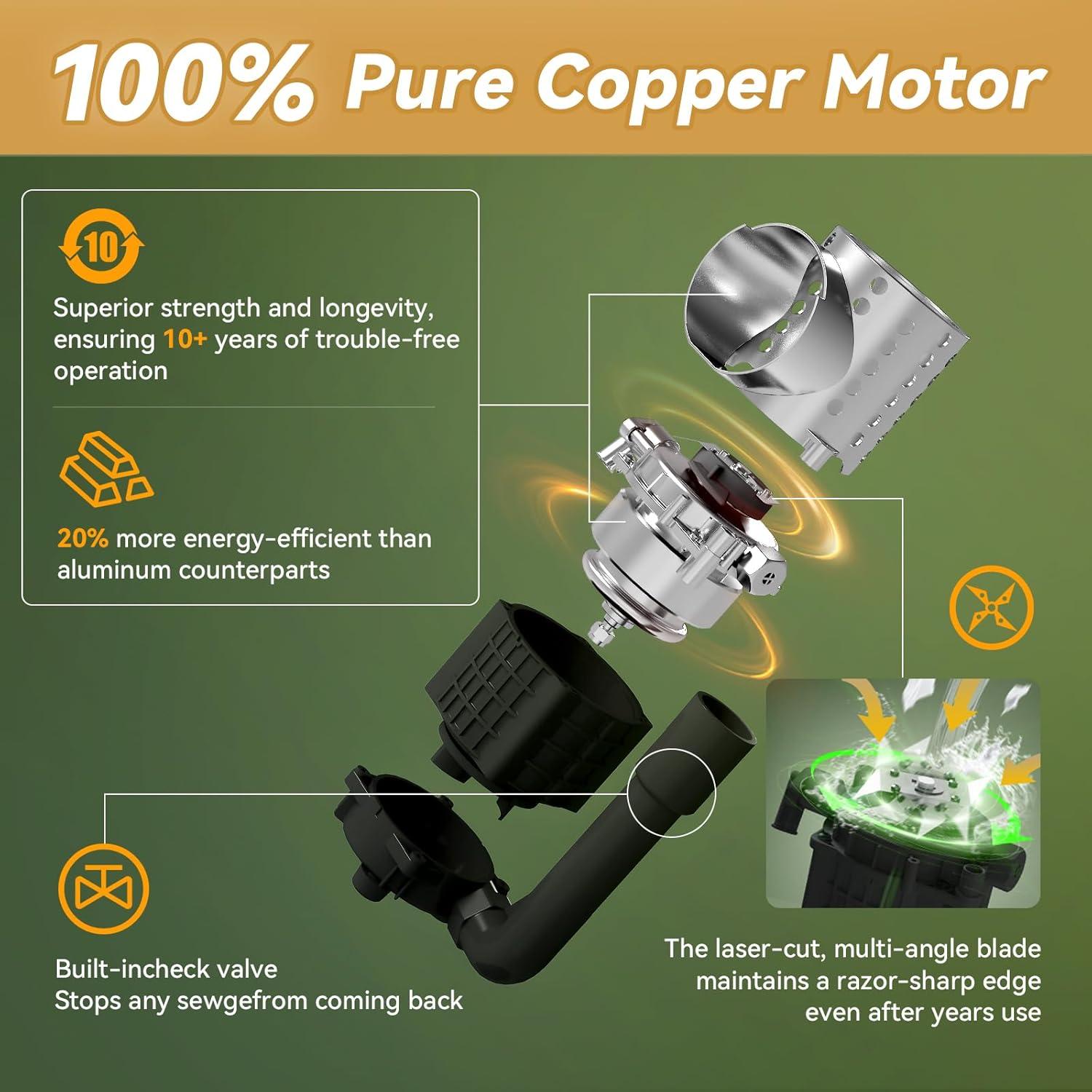 Bomba Maceradora Patio Zone 900W 1.2HP Drenaje 12m