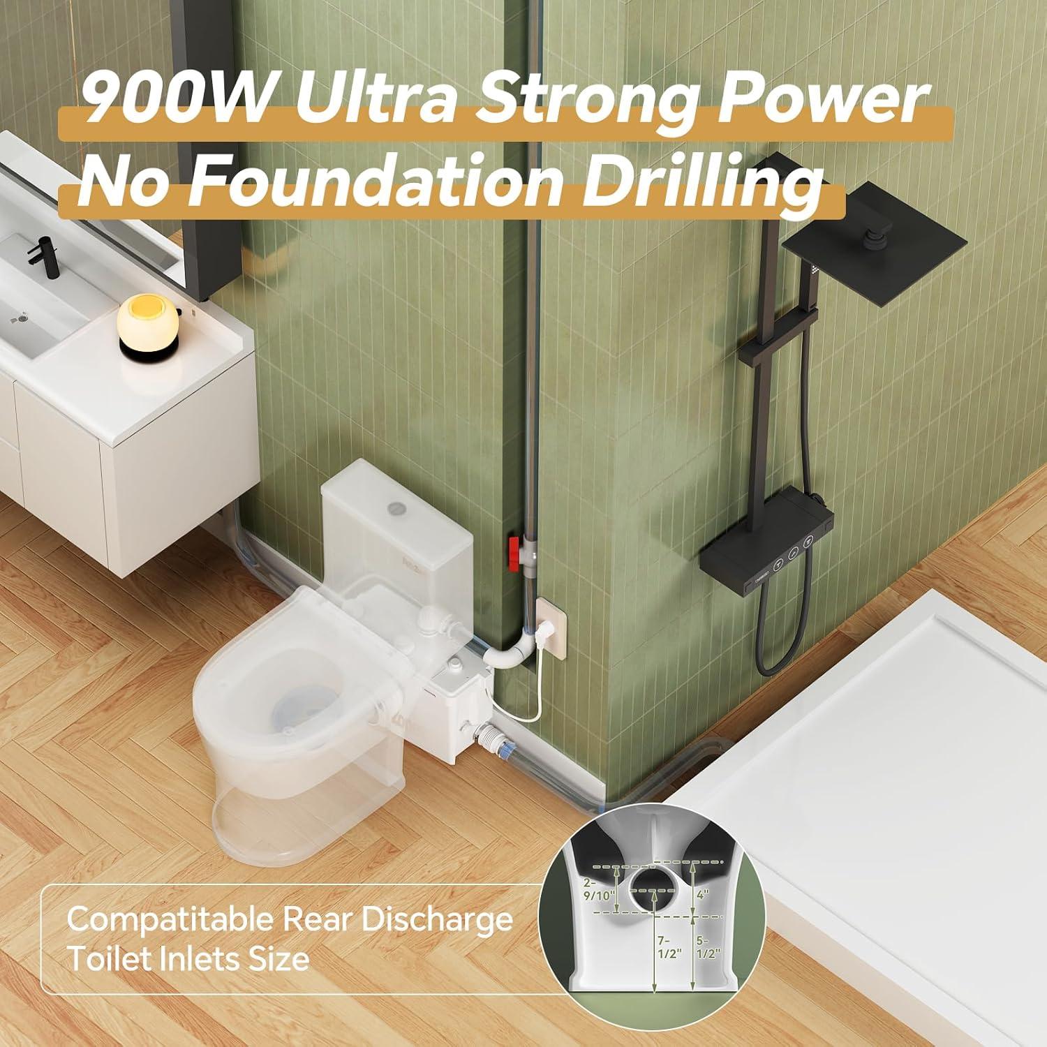 Bomba Maceradora Patio Zone 900W 1.2HP Drenaje 12m