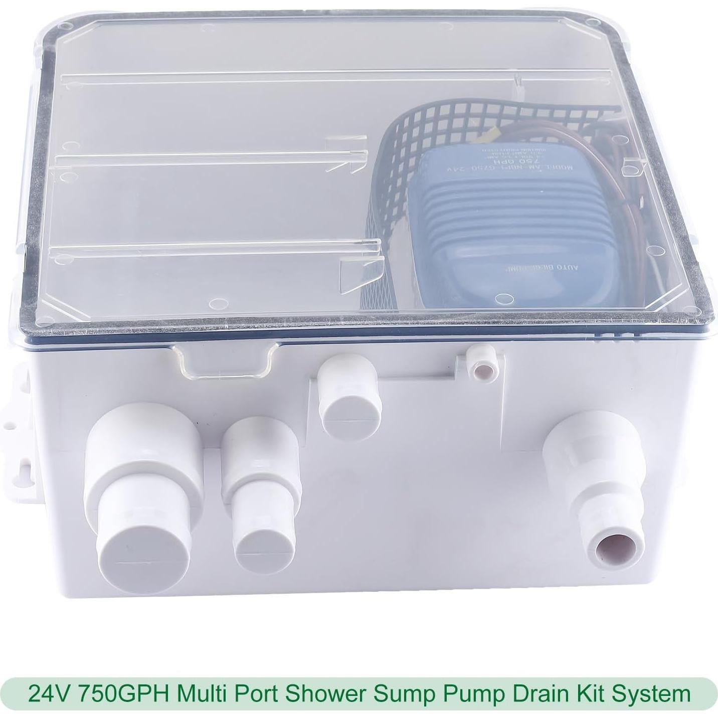 Bomba de Drenaje de Ducha Marina NovelBee 750 GPH 24V