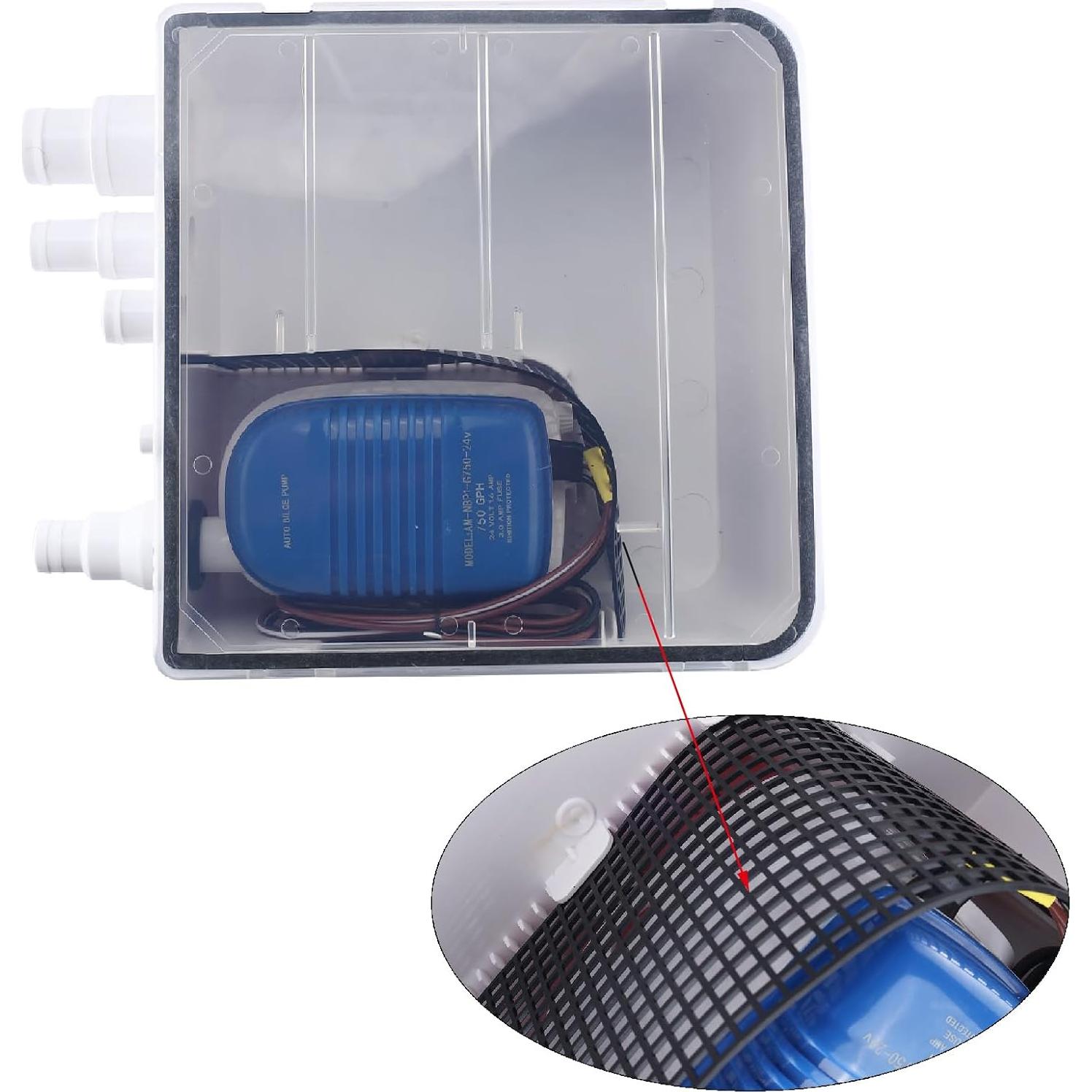 Bomba de Drenaje de Ducha Marina NovelBee 750 GPH 24V