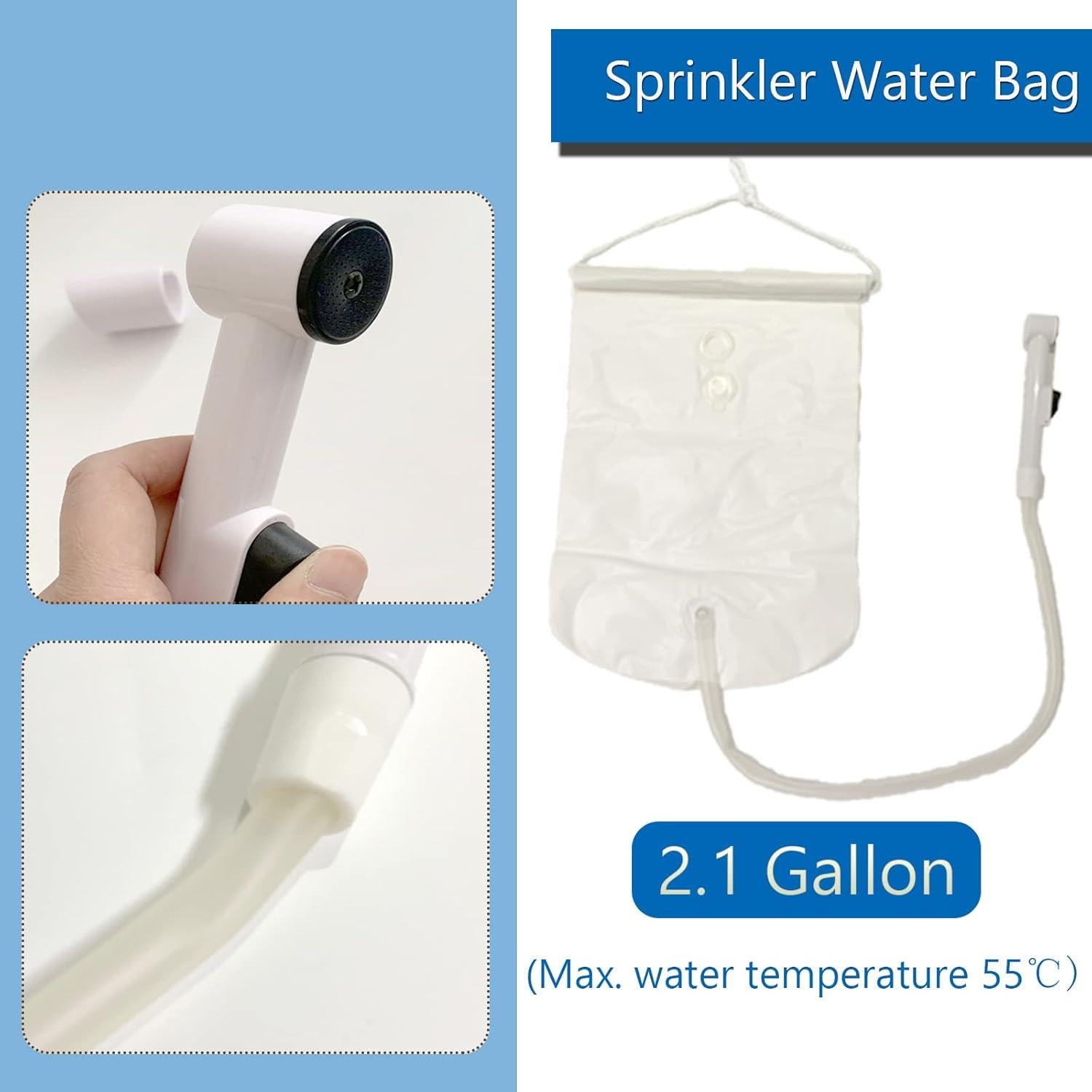 Sistema de Ducha Portátil MESINURS con Cuenca Inflable 9.46L