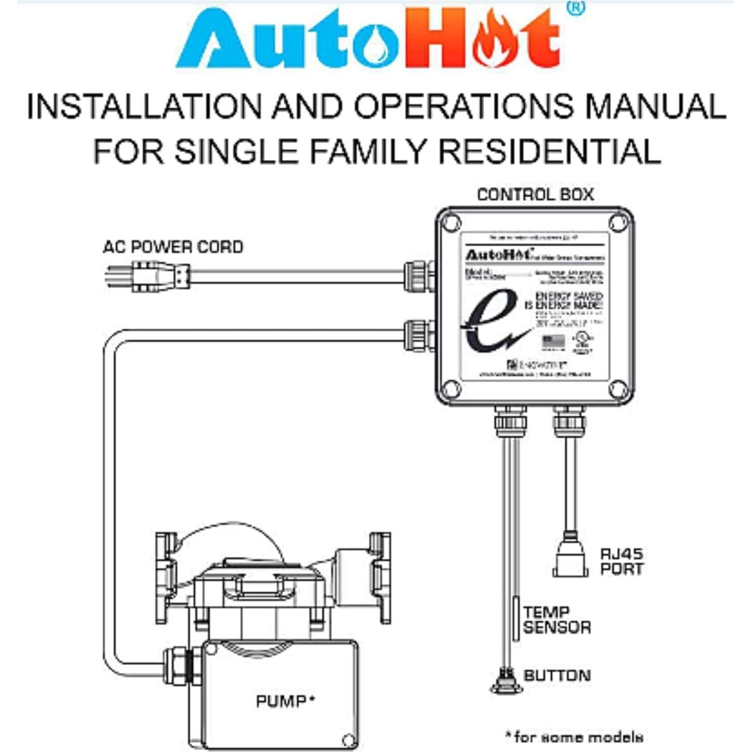 Controlador de Agua Caliente AutoHot DR000A Eléctrico Inalámbrico