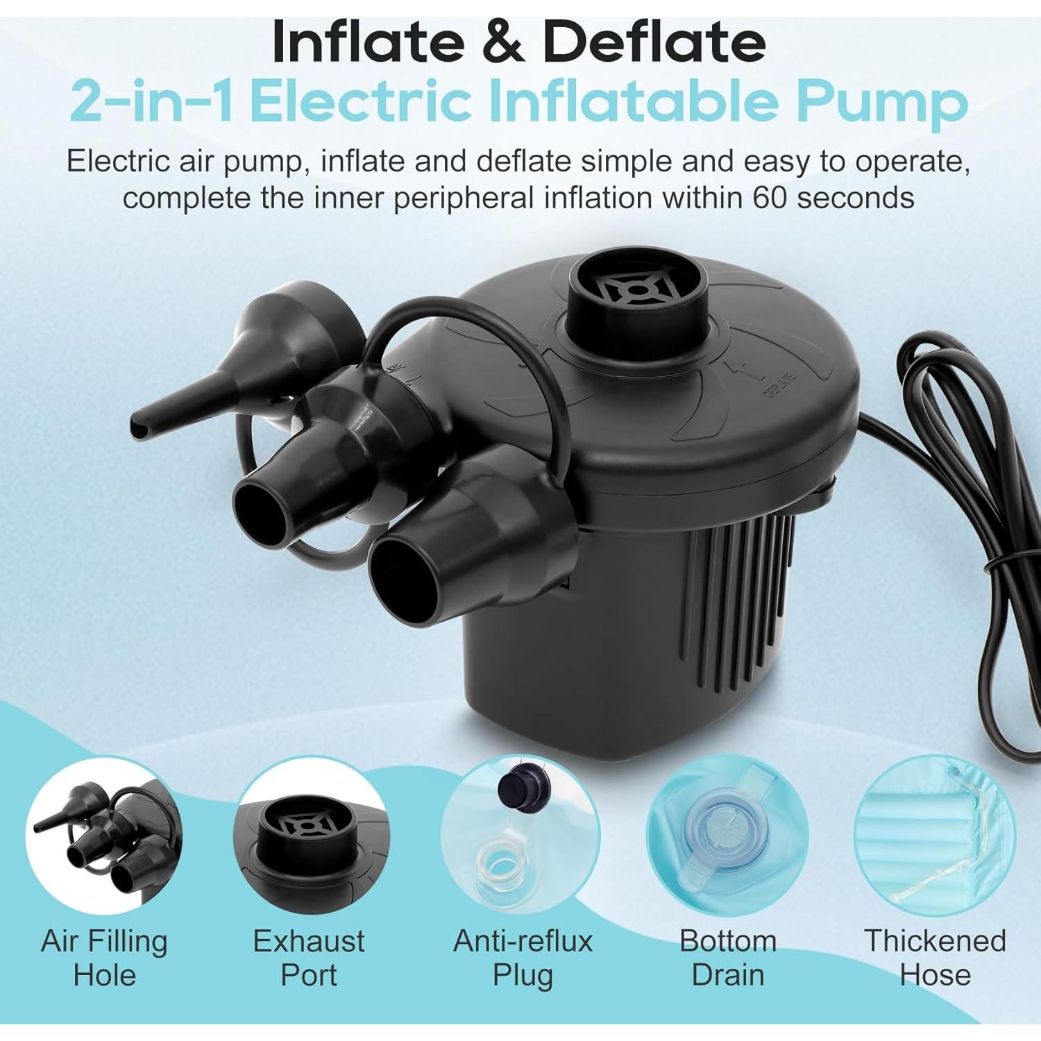 Tina Inflable Médica Kelegaan 195x90 cm con Bomba Eléctrica