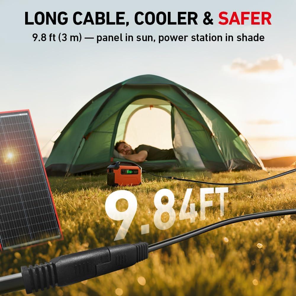 Panel Solar Portátil DOKIO 300W Plegable con Controlador USB