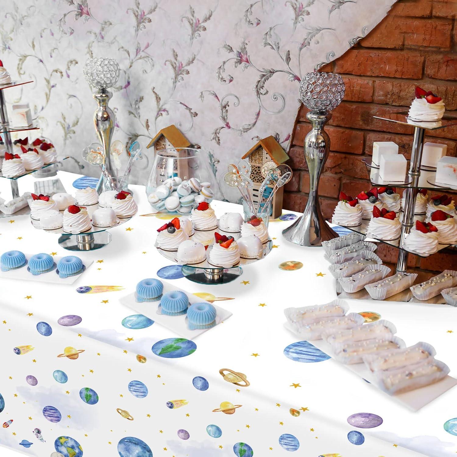 Manteles de Cumpleaños Espacial ZOIIWA 3 Piezas 137x274 cm