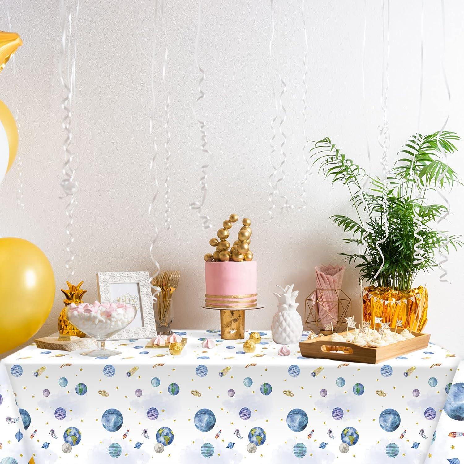Manteles de Cumpleaños Espacial ZOIIWA 3 Piezas 137x274 cm