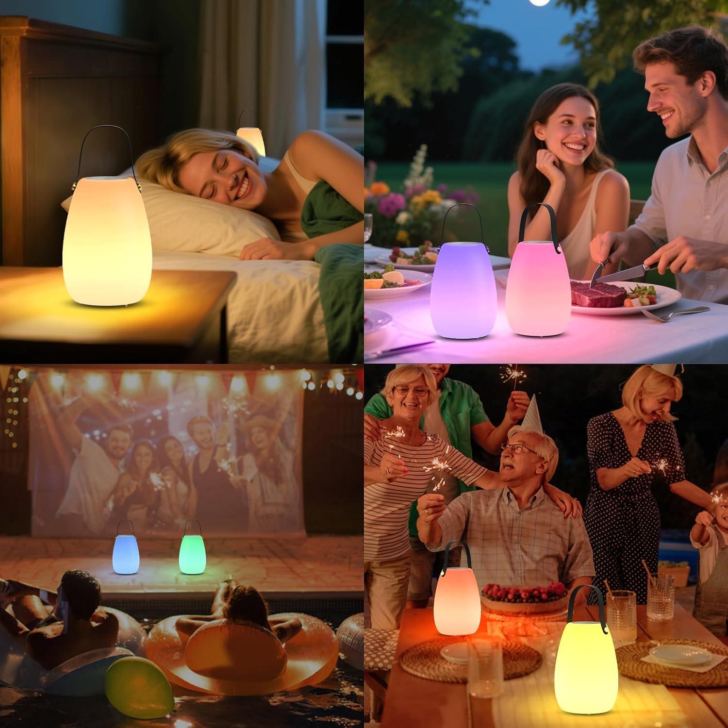 Lámparas de Mesa Portátiles UUFFOO con Altavoces - Paquete de 2