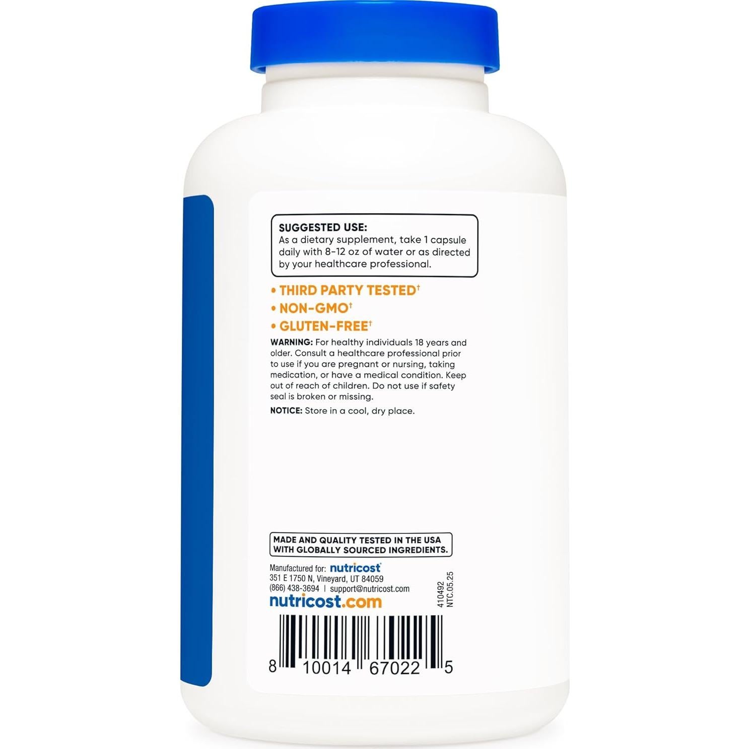 Extracto de Cereza Ácida Nutricost 3000mg 240 Cápsulas Vegetarianas
